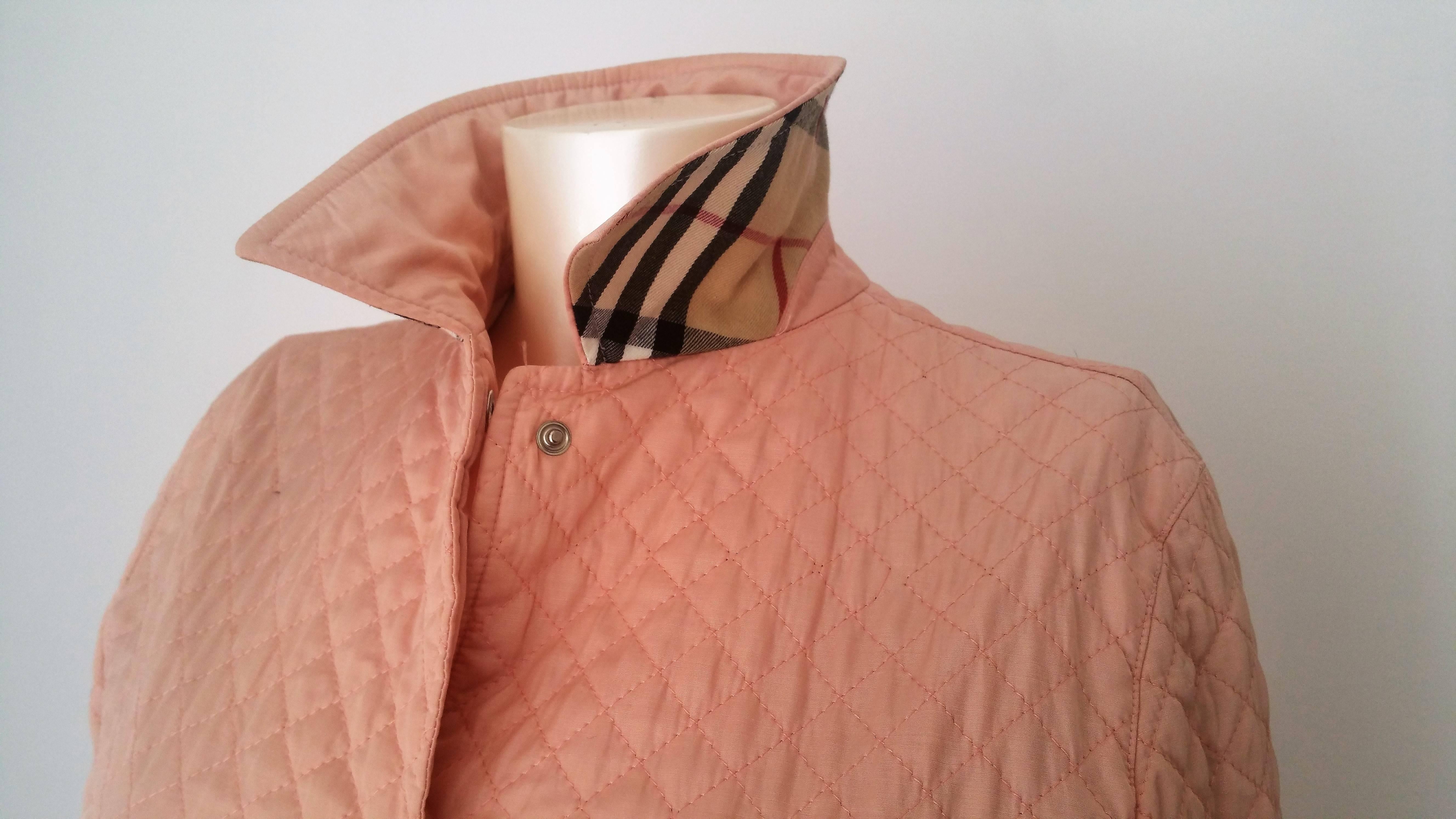 Brown 1990s Burberry pink bomber