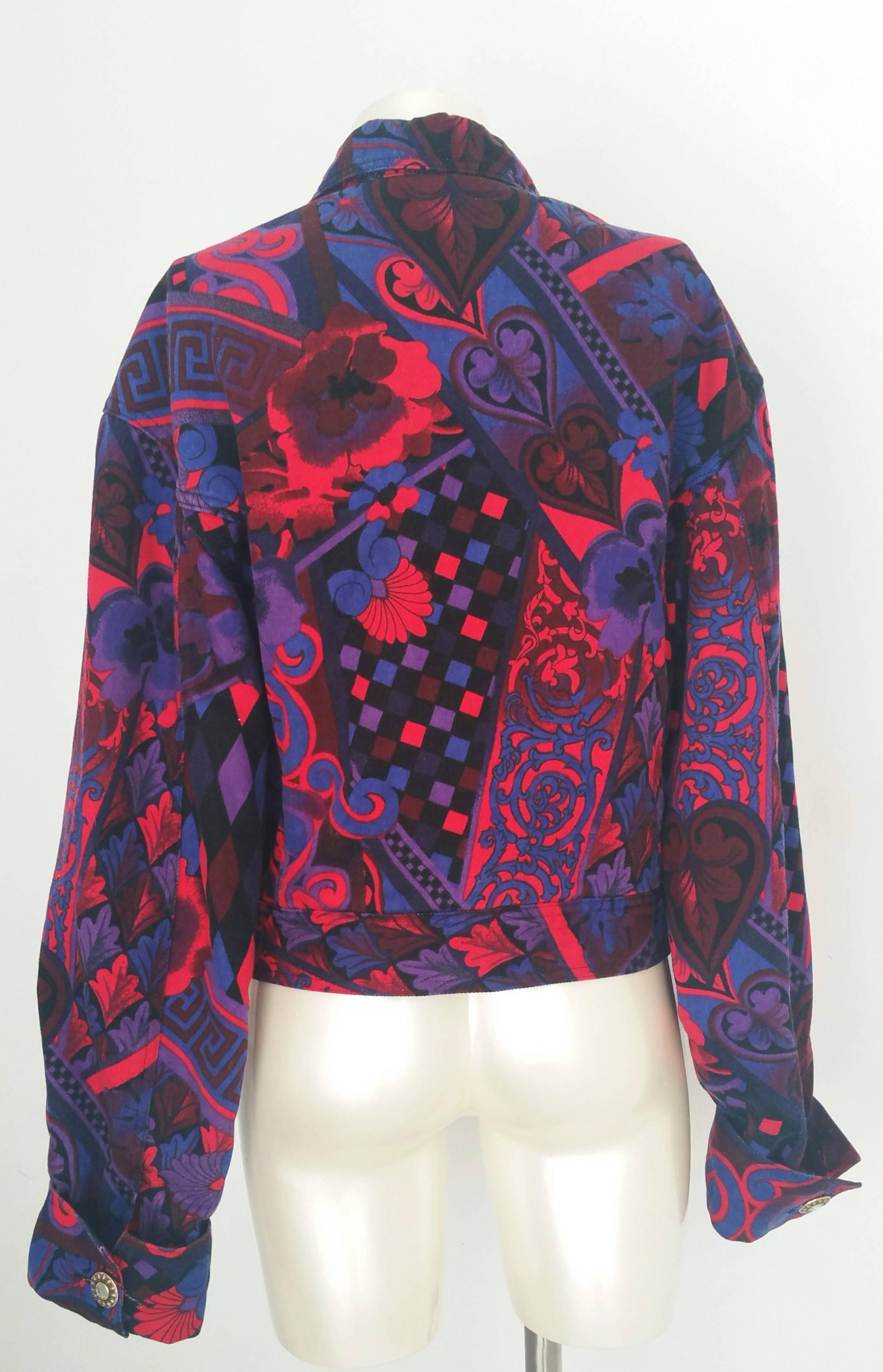 Women's 1990s Versace Jeans multicolour jacket For Sale