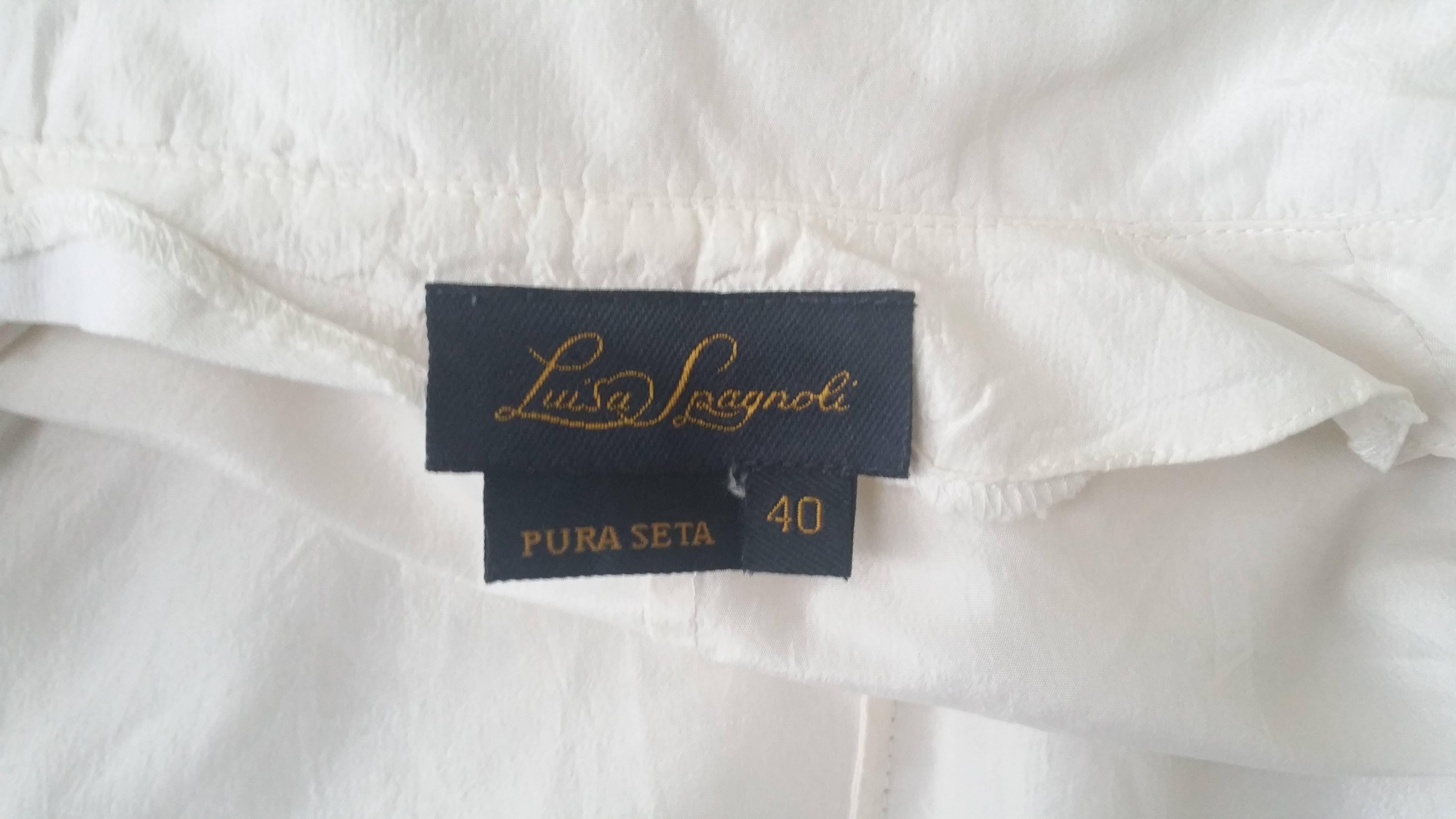 1990s Luis Spagnoli cream silk shirt  2