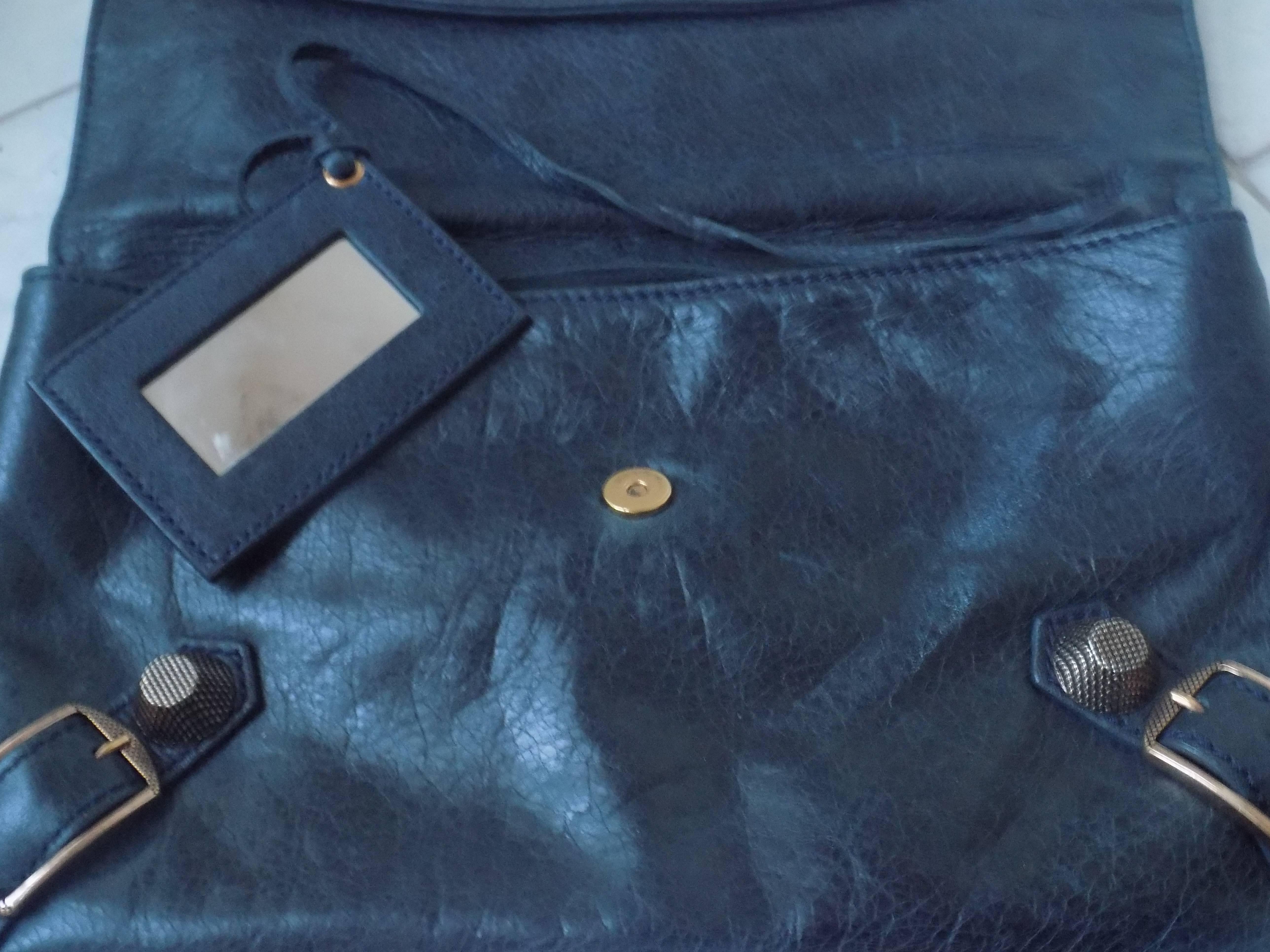 Women's 1990s Balenciaga Dark blu envelope bag