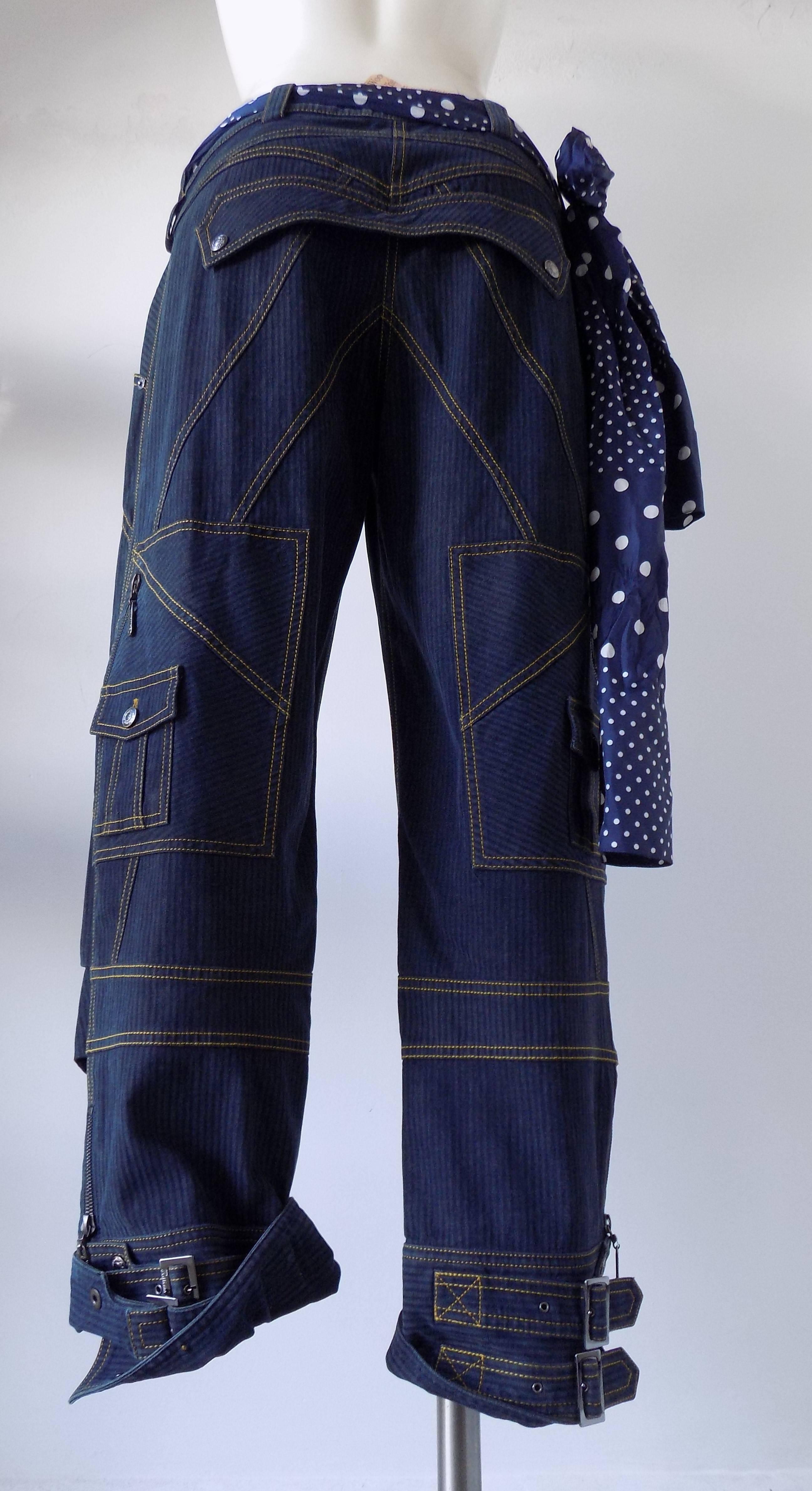 2000s John Galliano Denim Jeans NWOT In New Condition In Capri, IT
