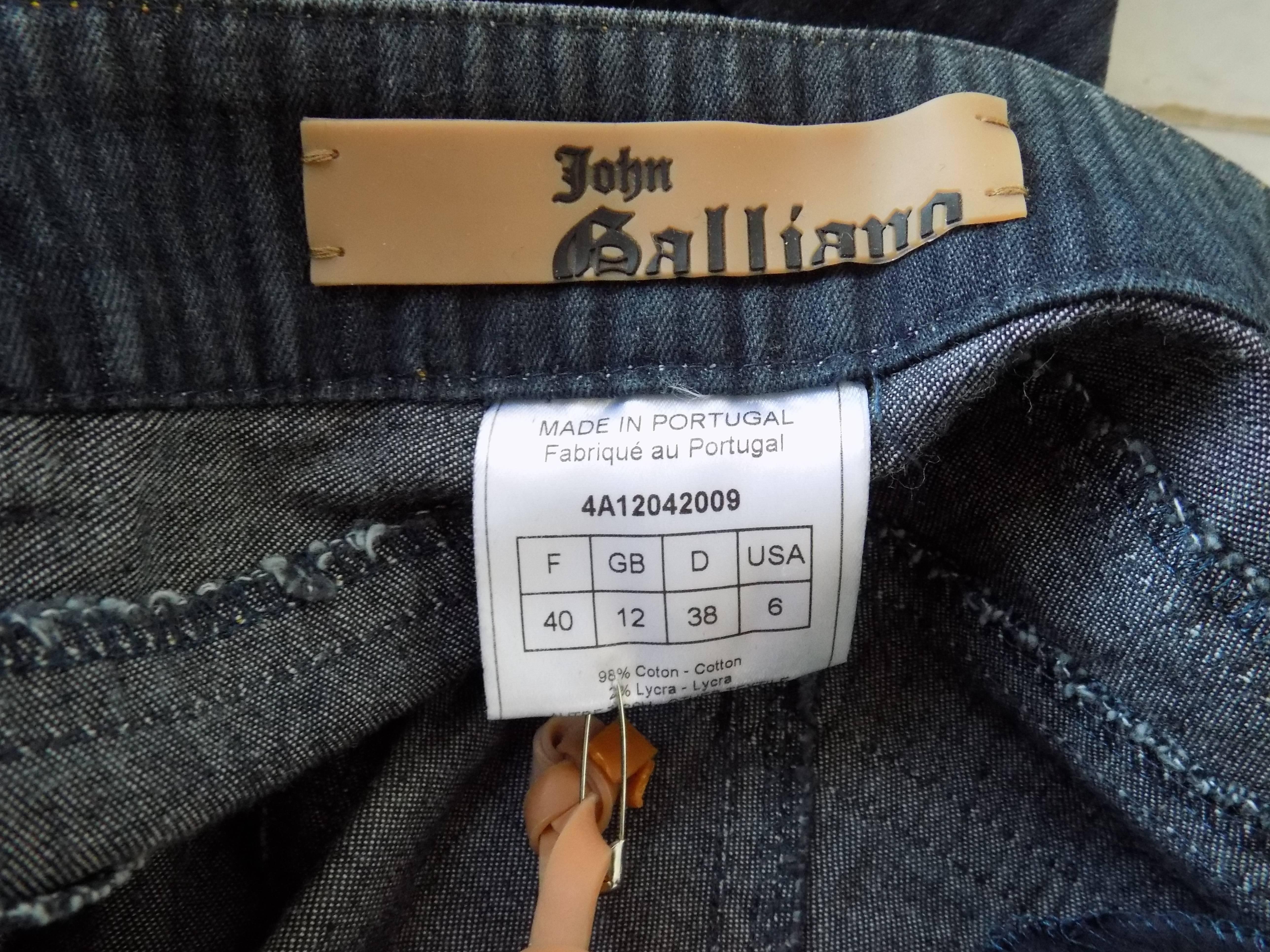 2000s John Galliano Denim Jeans NWOT 3