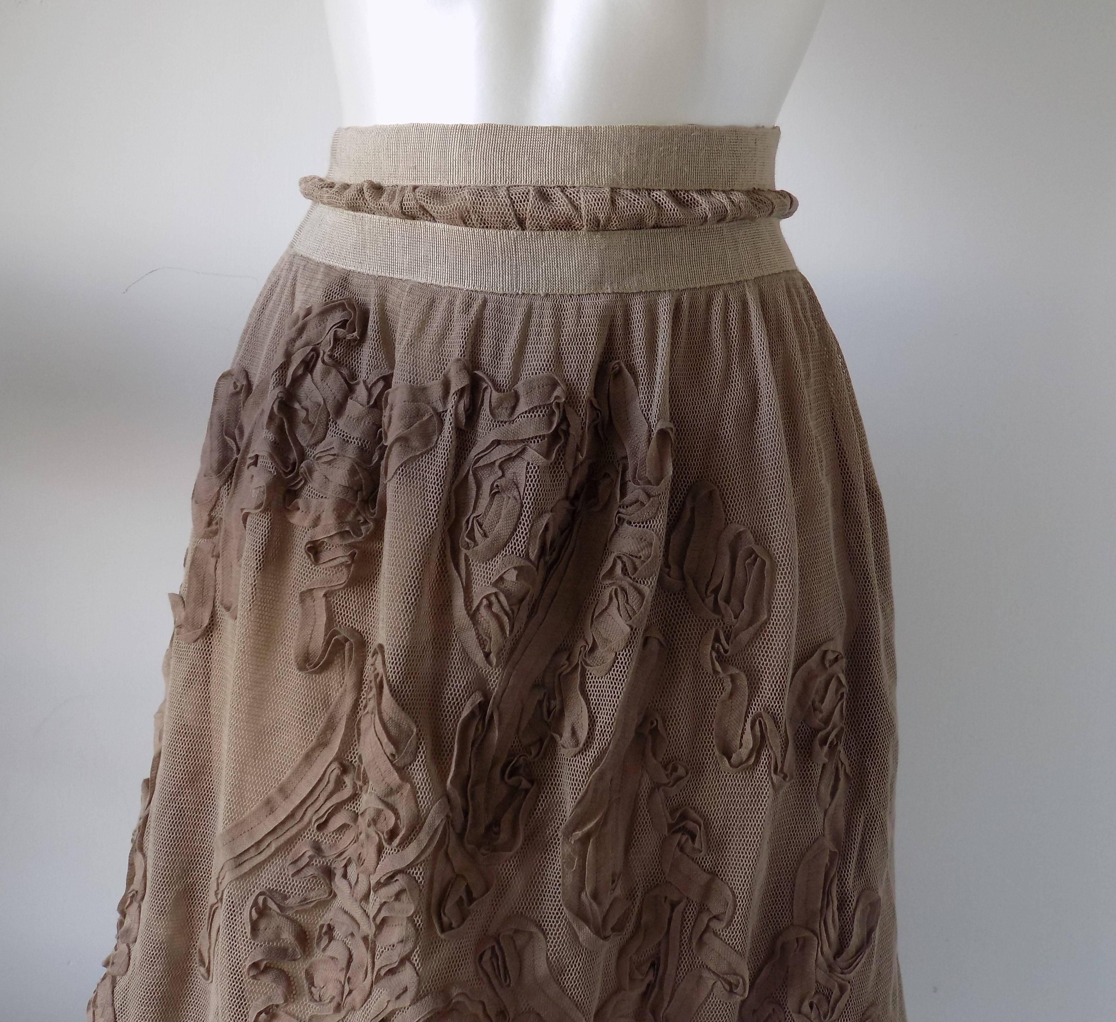1980s Philosophy by Alberta Ferretti light brown / nude skirt NWOT

Made in italy

Size: italian 44 

Composition: 100 % cotton
