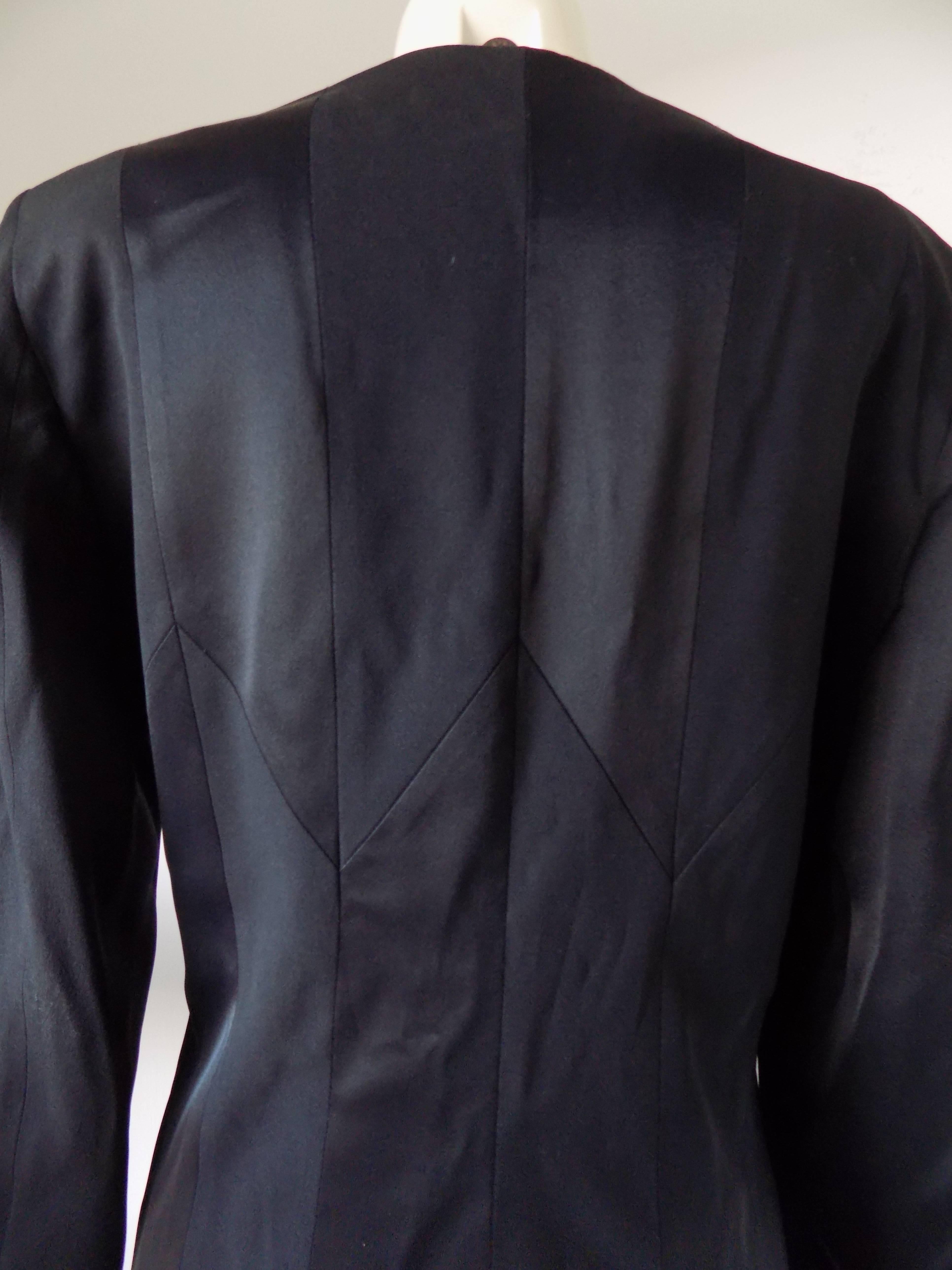 Black 1970s Moschino Cheap & Chic black jacket For Sale