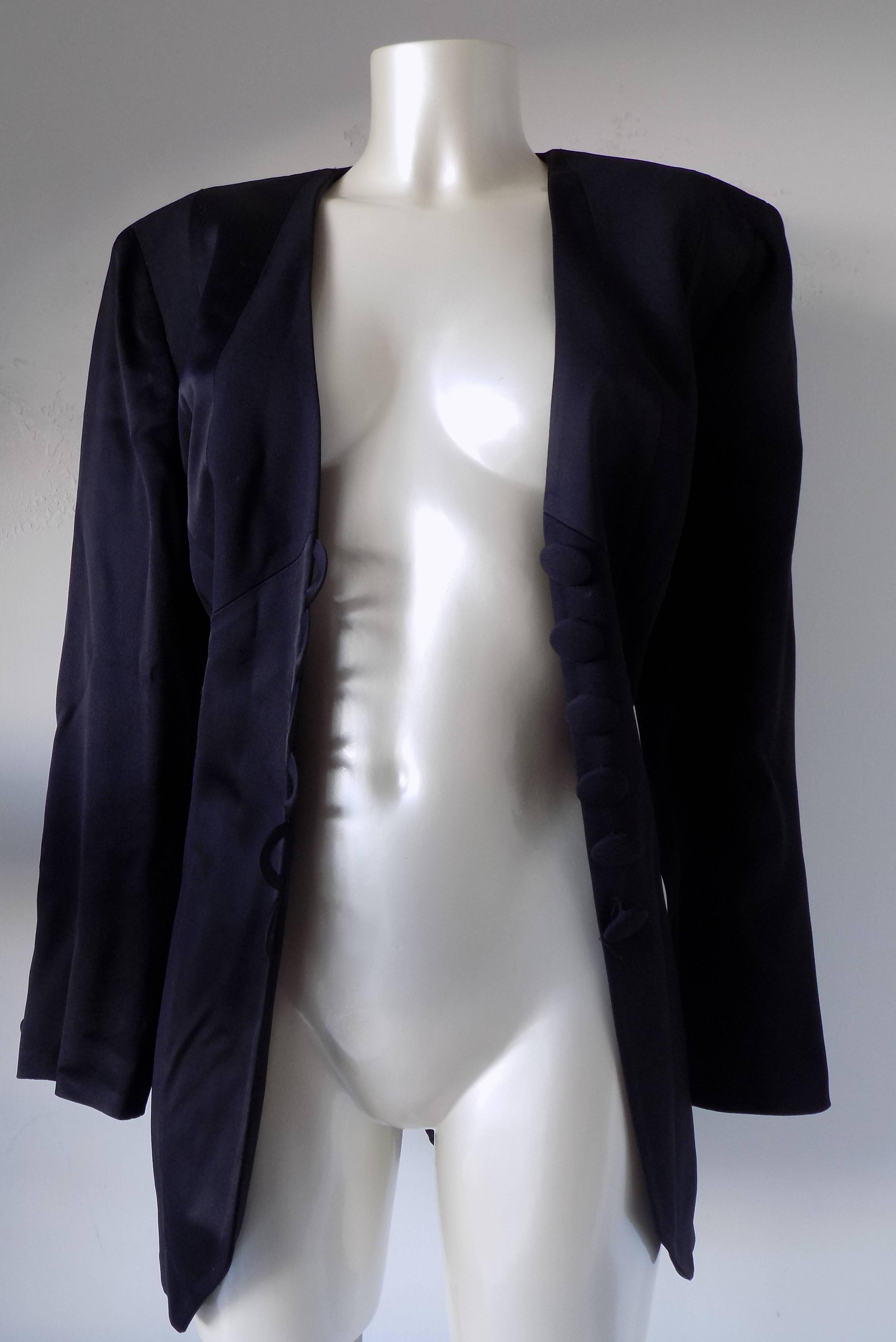 1970s Moschino Cheap & Chic black jacket In New Condition For Sale In Capri, IT