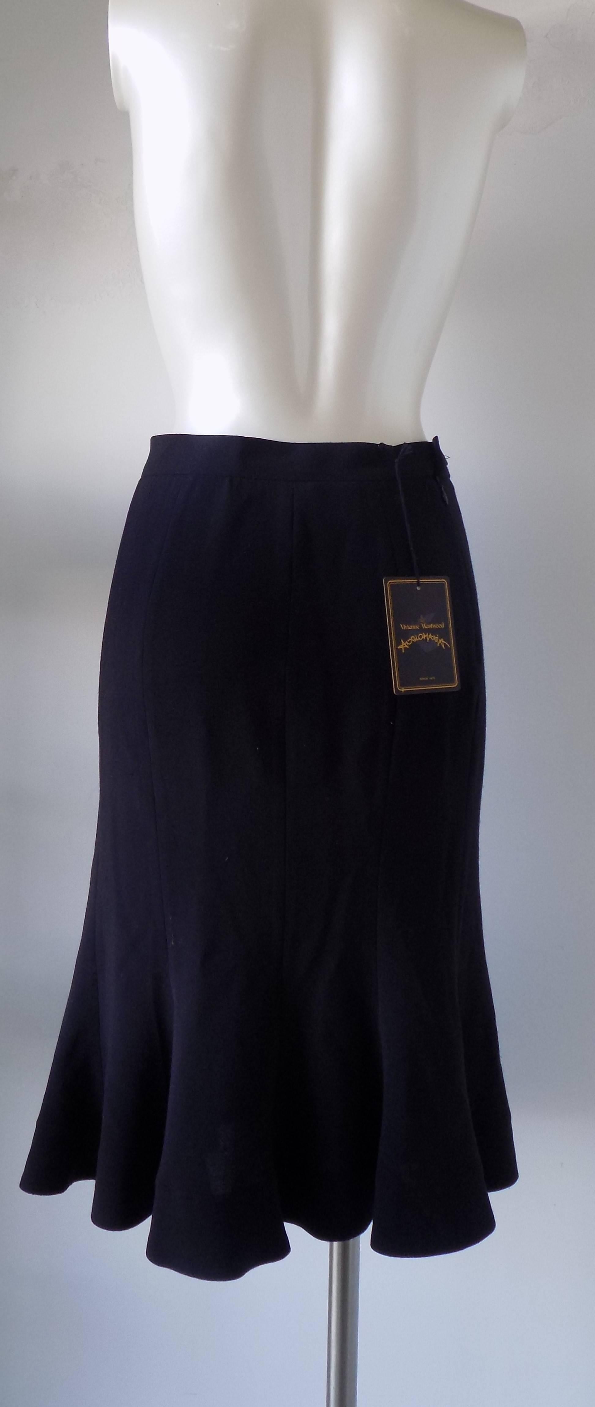 Black 1990s Vivienne Westwood Anglomania black skirt NWOT
