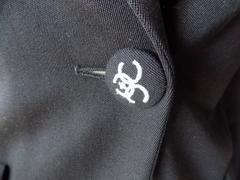 Vintage 1990s C'est Comme Ça Black Wool Jacket Size 42 Made in Italy