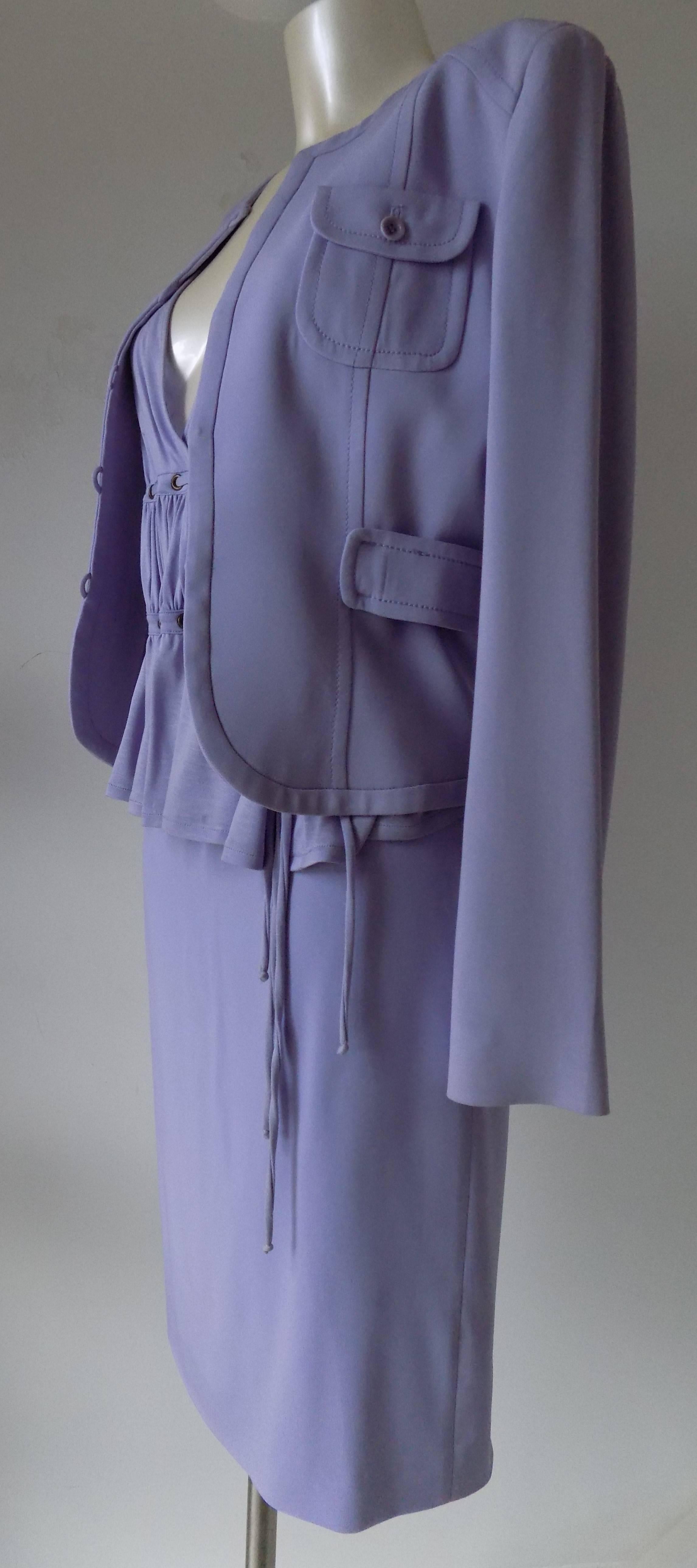 Women's 1990s Valentino violet suit and top