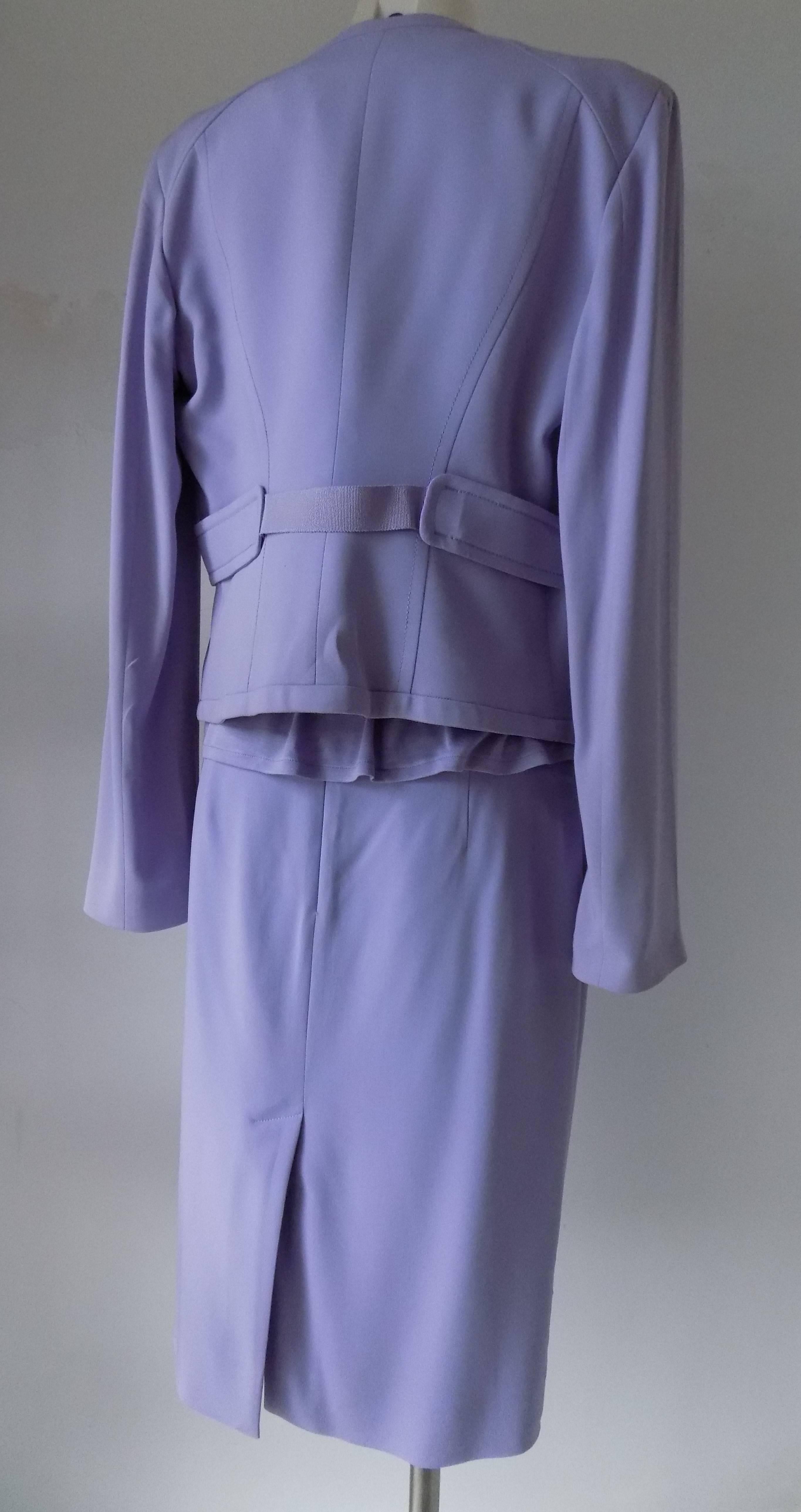 1990s Valentino violet suit and top 1