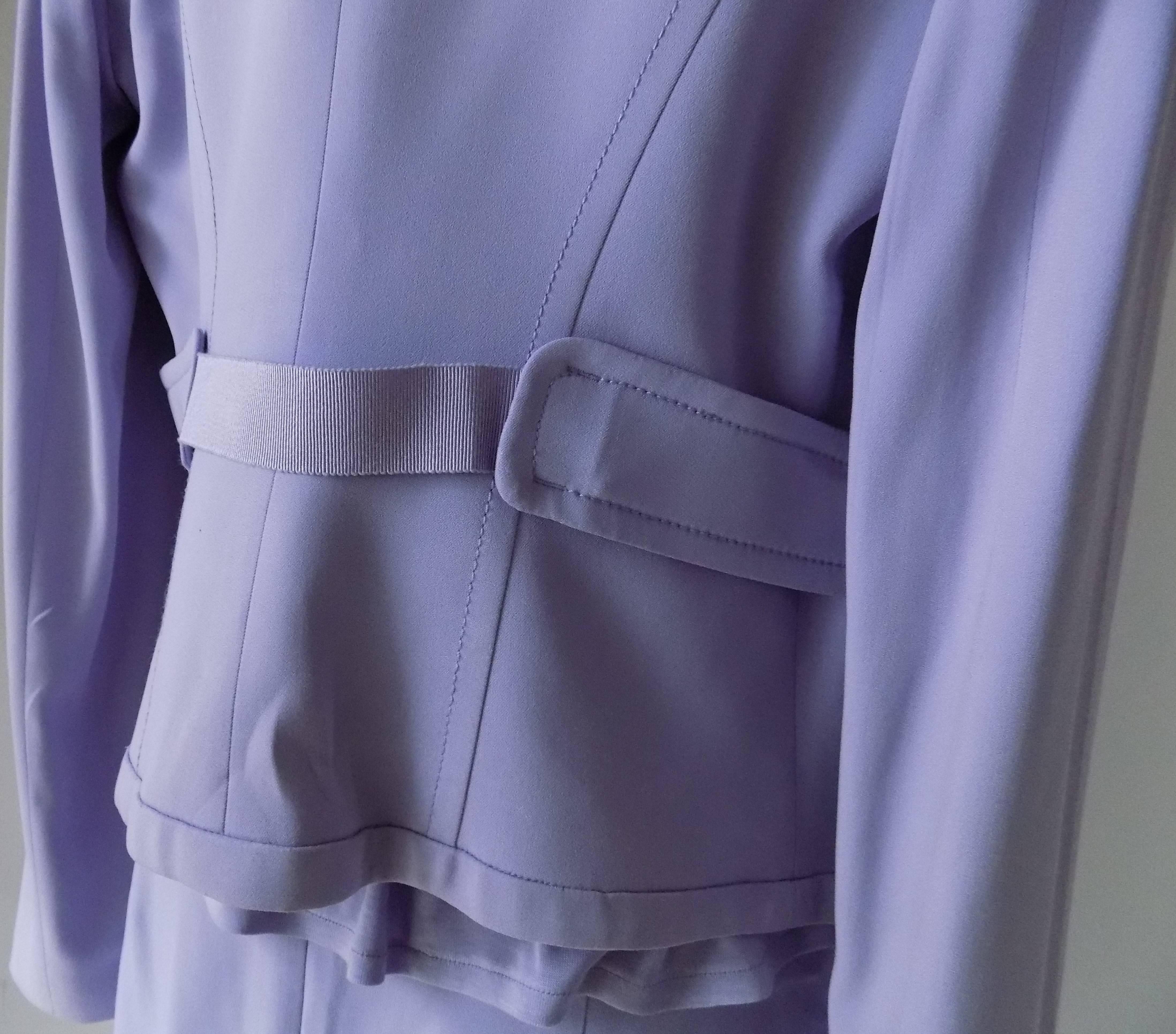 1990s Valentino violet suit and top 2
