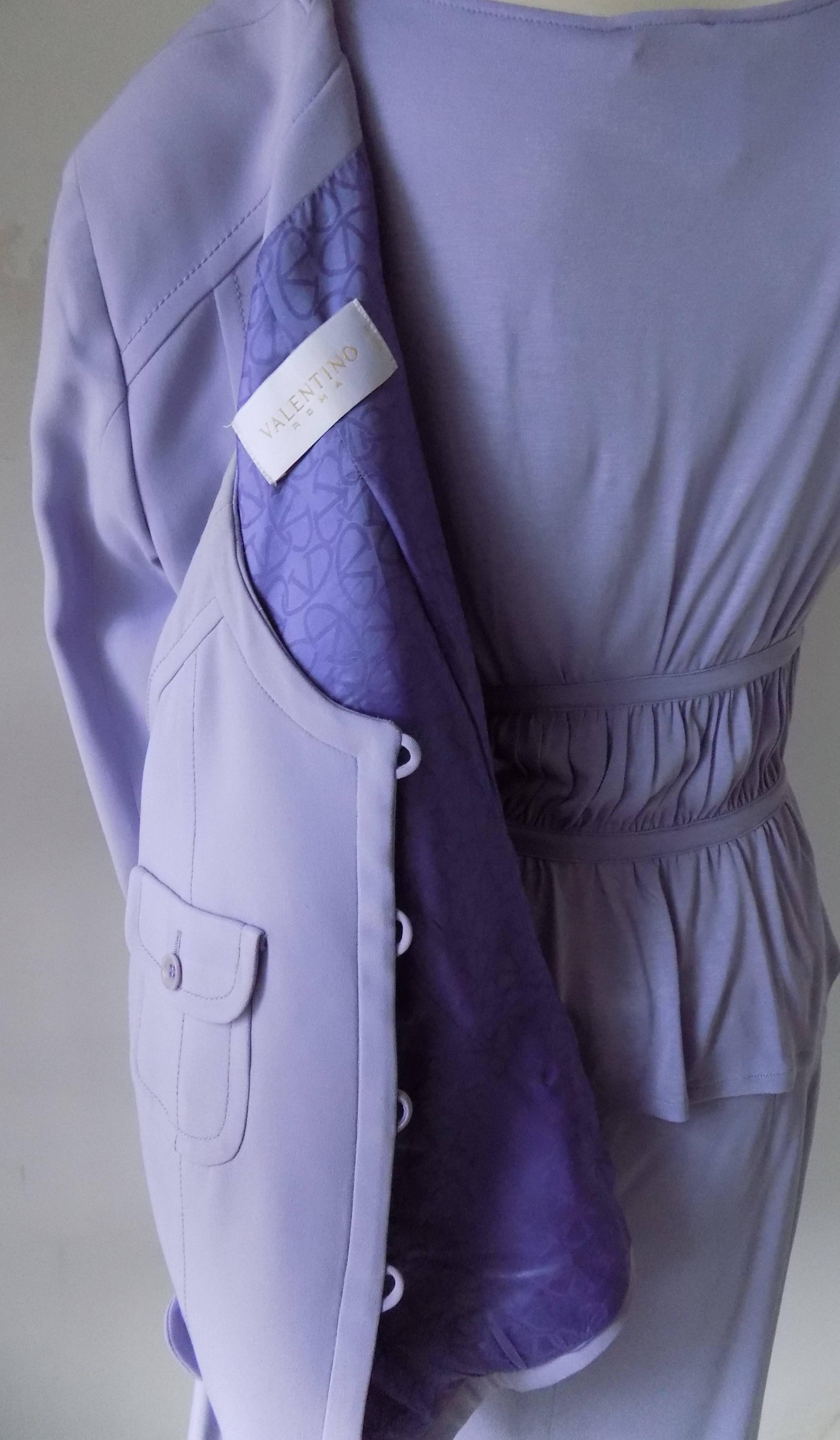 1990s Valentino violet suit and top 3