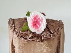 1980s Red Valentino by Valentino brown shirt with pink flower NWT