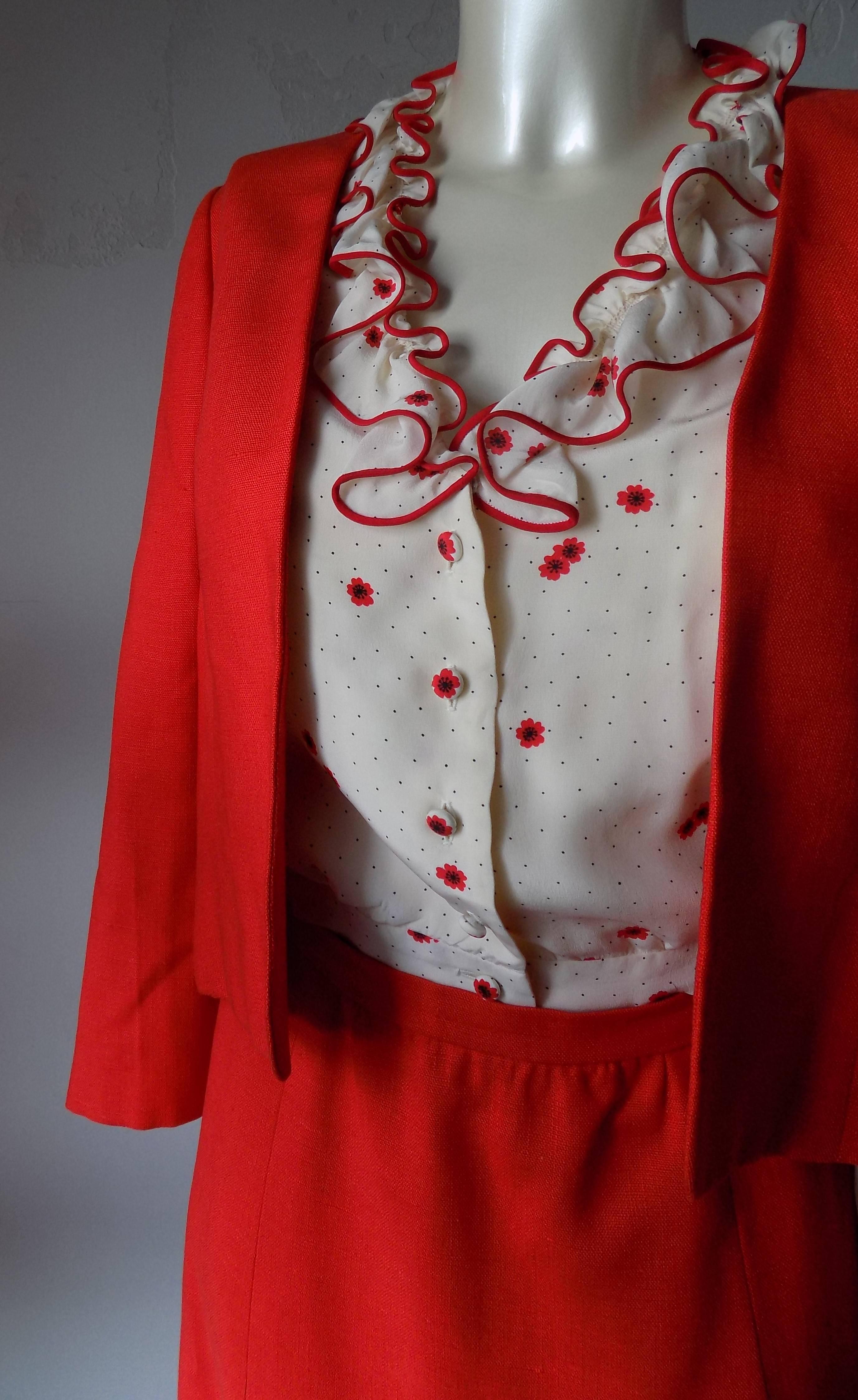 1970s Jean Louis Couture 3pc suit For Sale 2