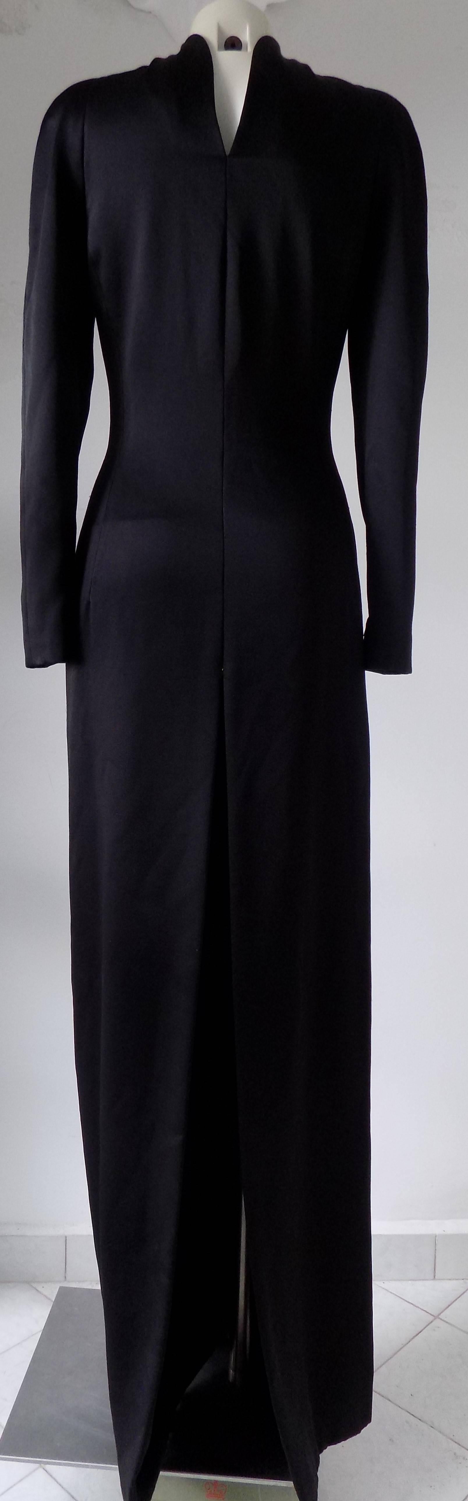 Women's or Men's 1980s Genny Oro by Gianni Versace long black dress
