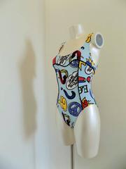 1980s Moschino Mare Pop art swimwear "oh no, not another silly moschino print"