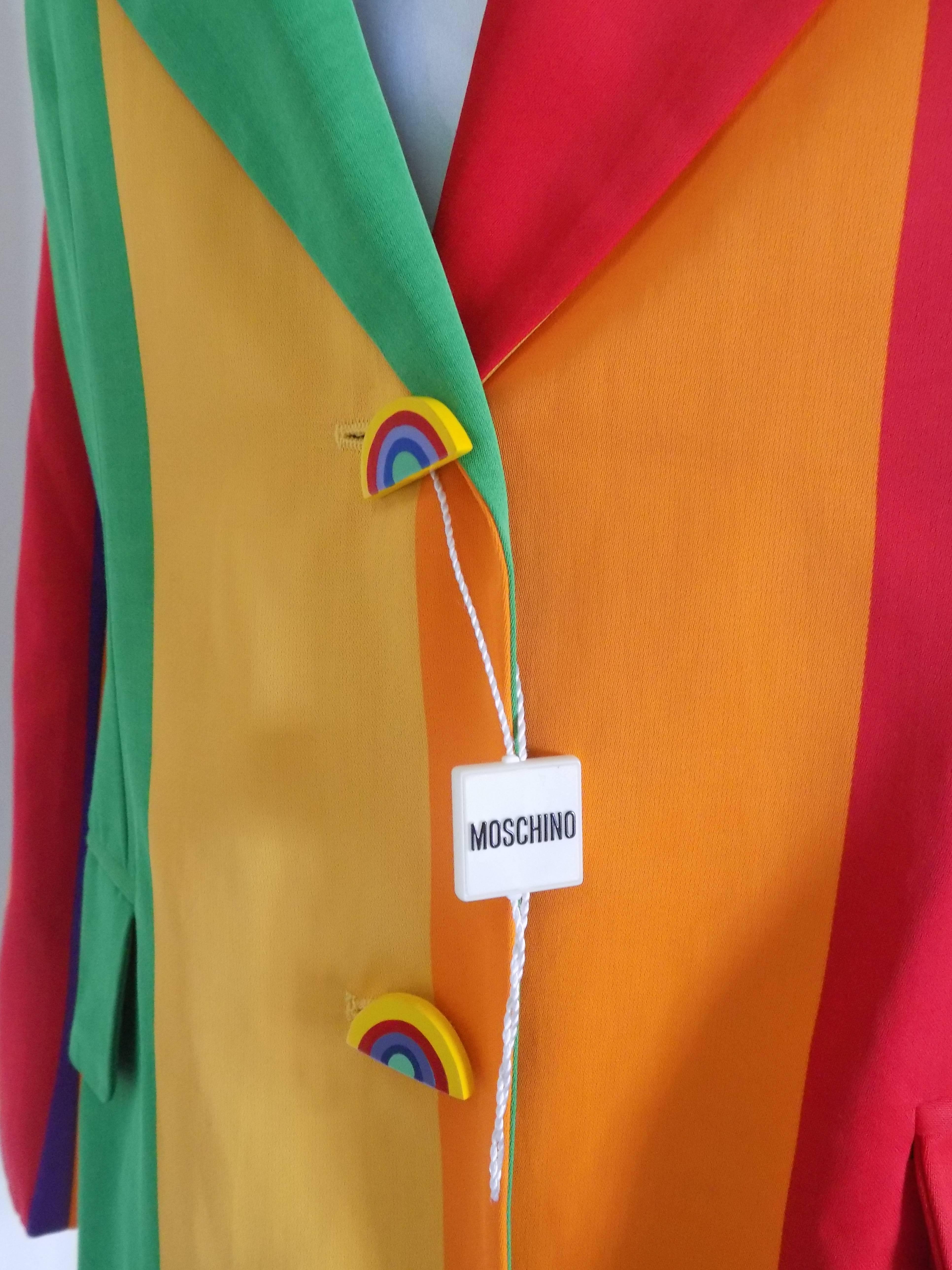 moschino rainbow coat