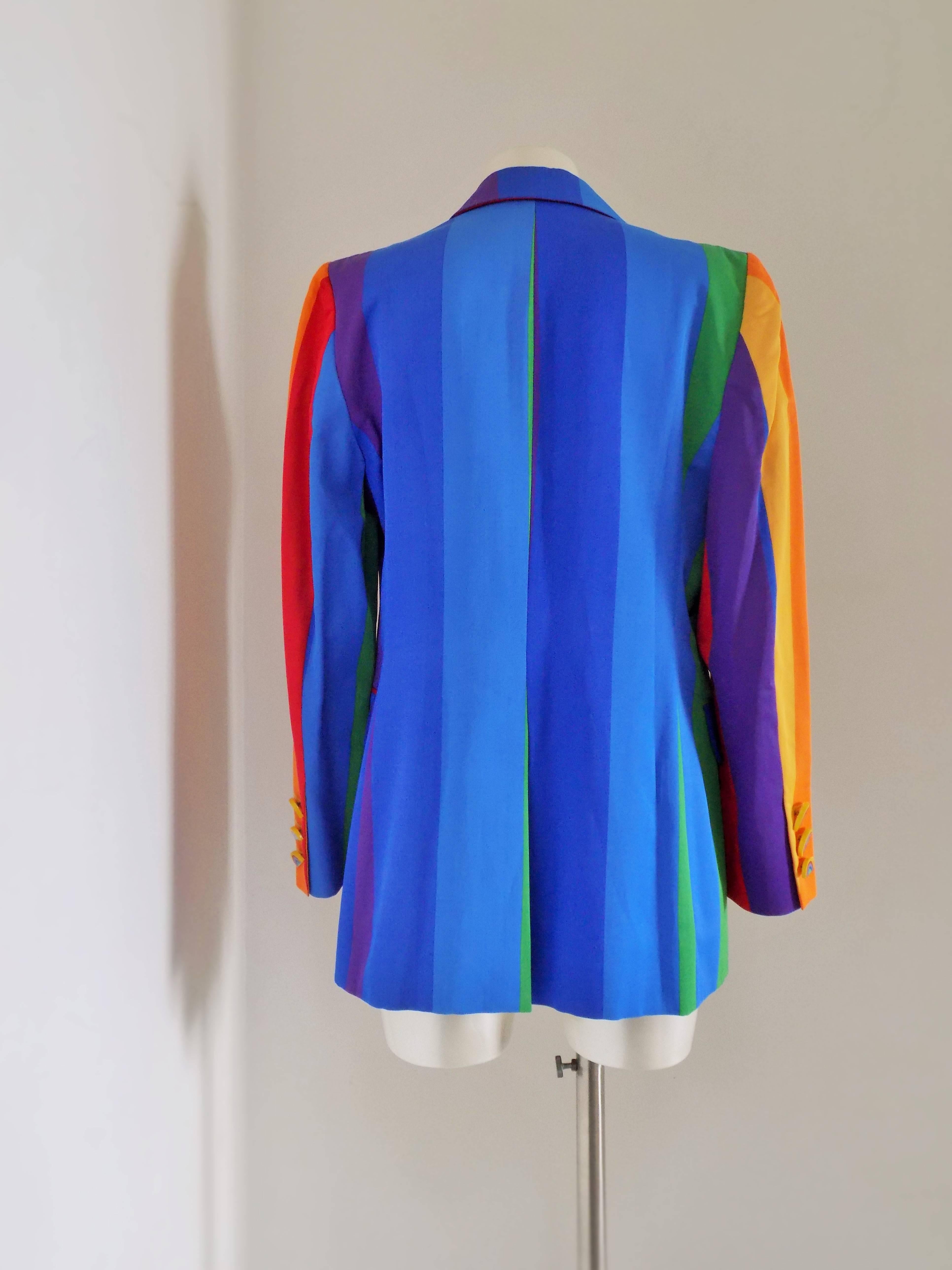 Red 1970s Iconic Moschino Rainbow jacket