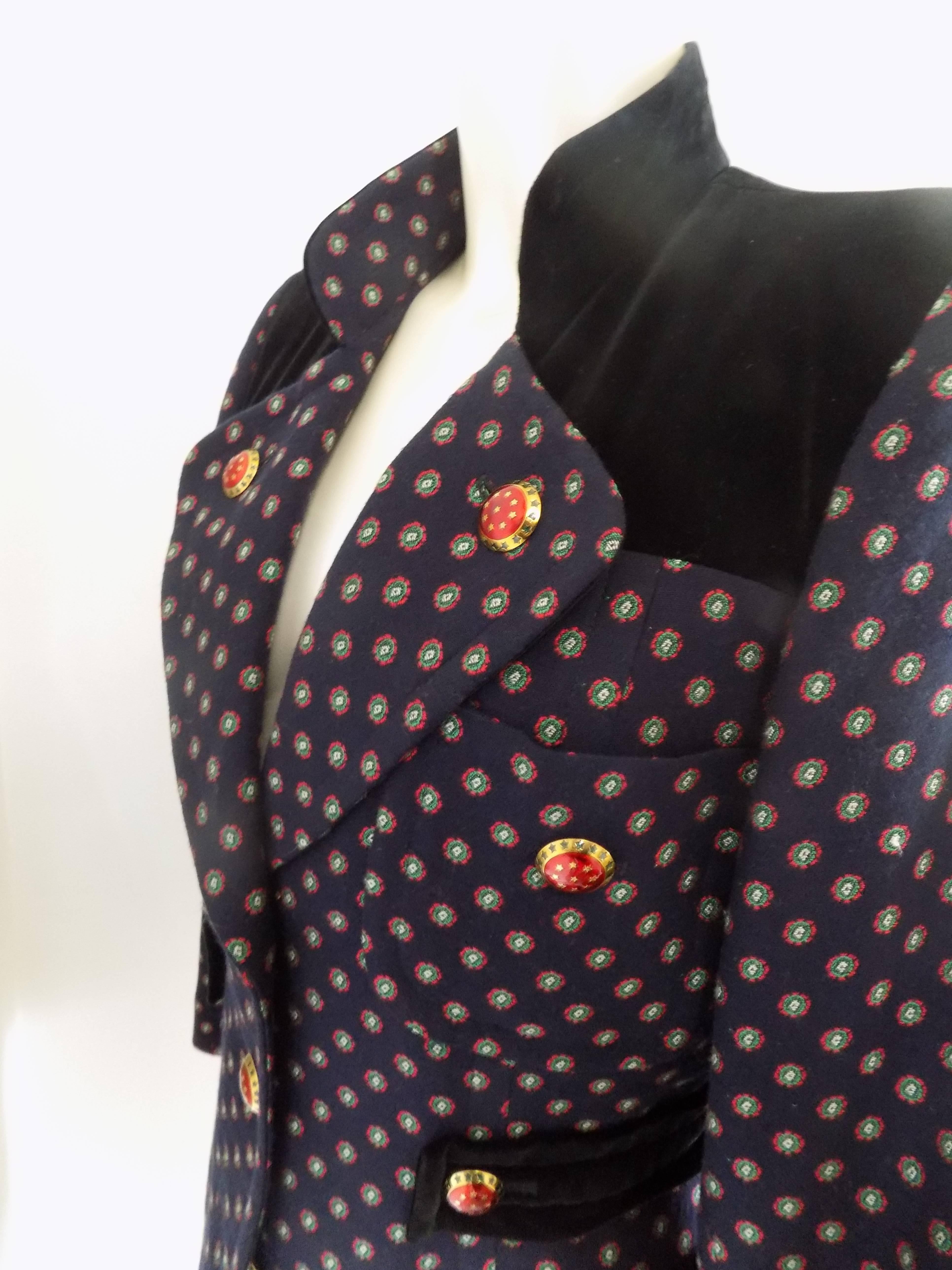 Black 1970s Yves Saint Laurent Rive Gauche Jacket