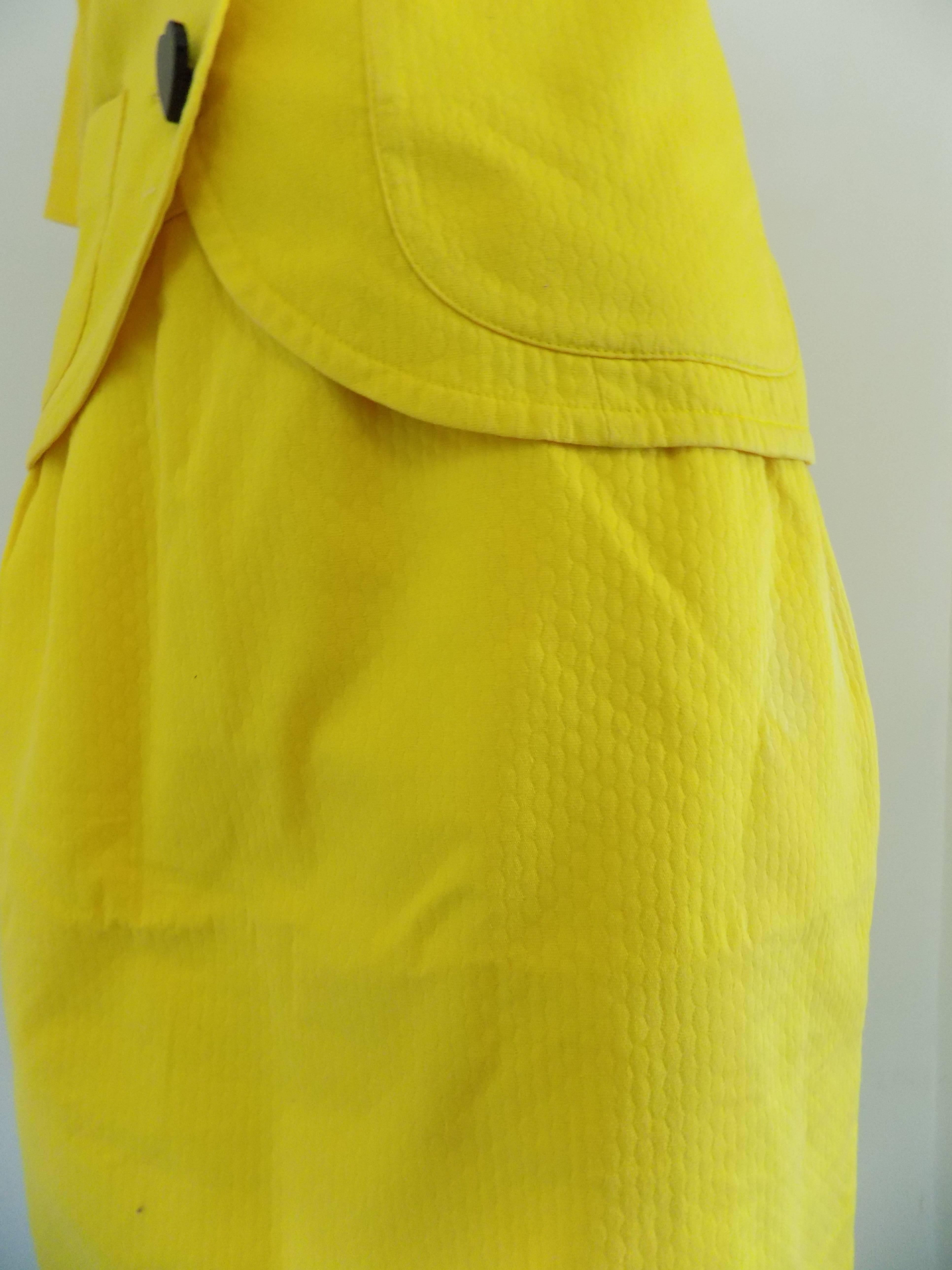 1970s Yves Saint Laurent Yellow Suit In Excellent Condition In Capri, IT