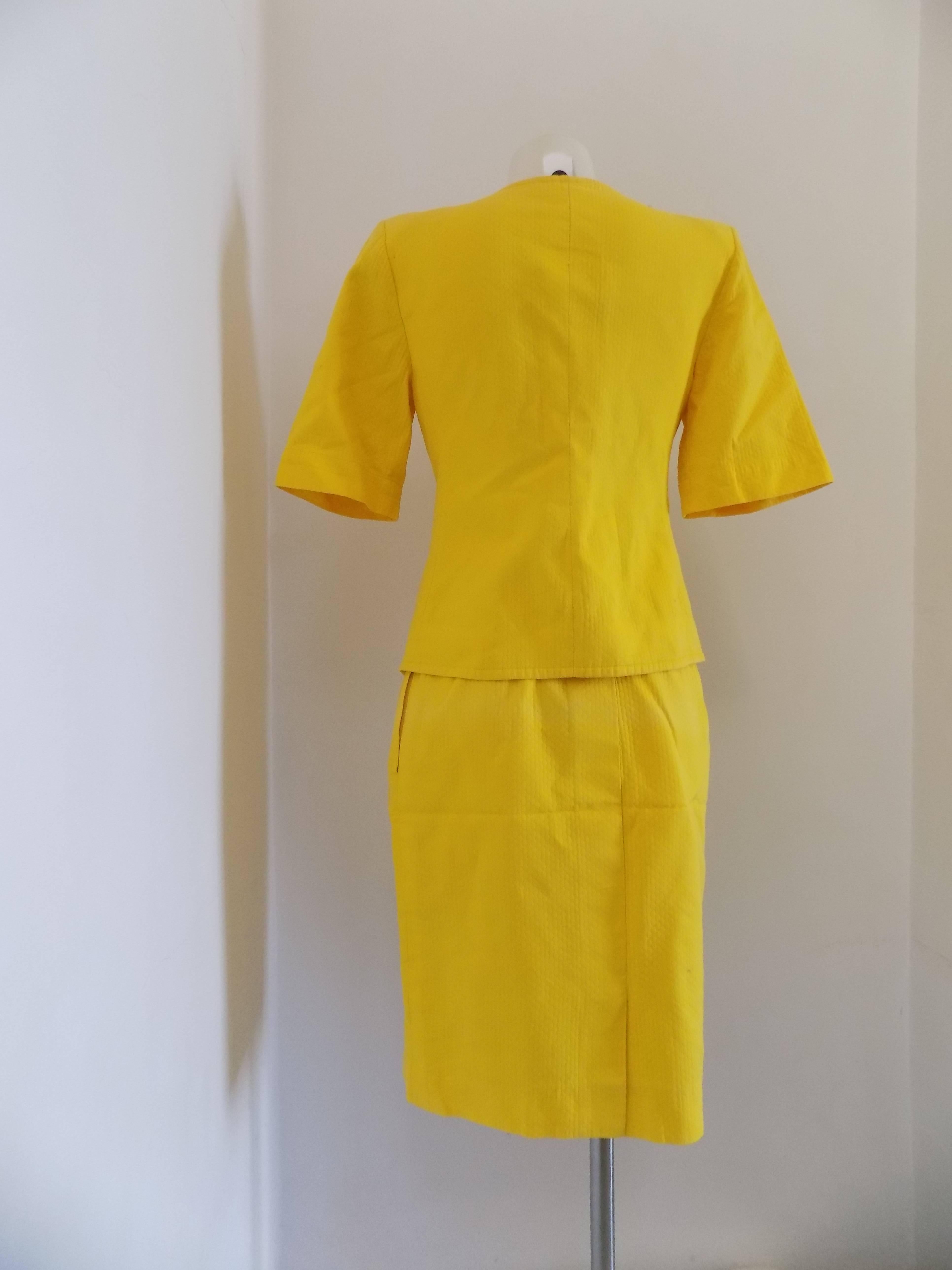 Women's 1970s Yves Saint Laurent Yellow Suit