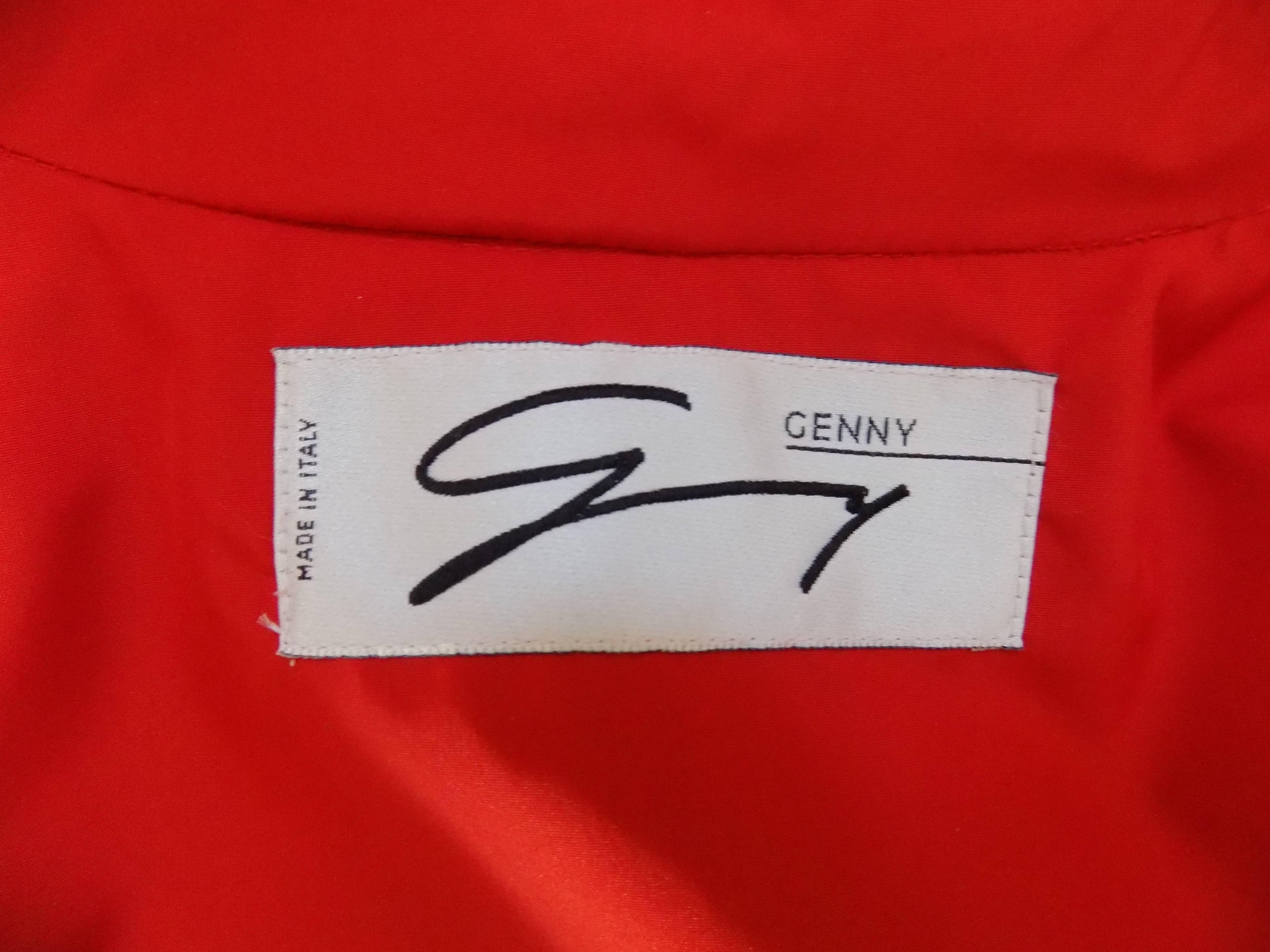 1970s Genny by Gianni Versace Red trench 2