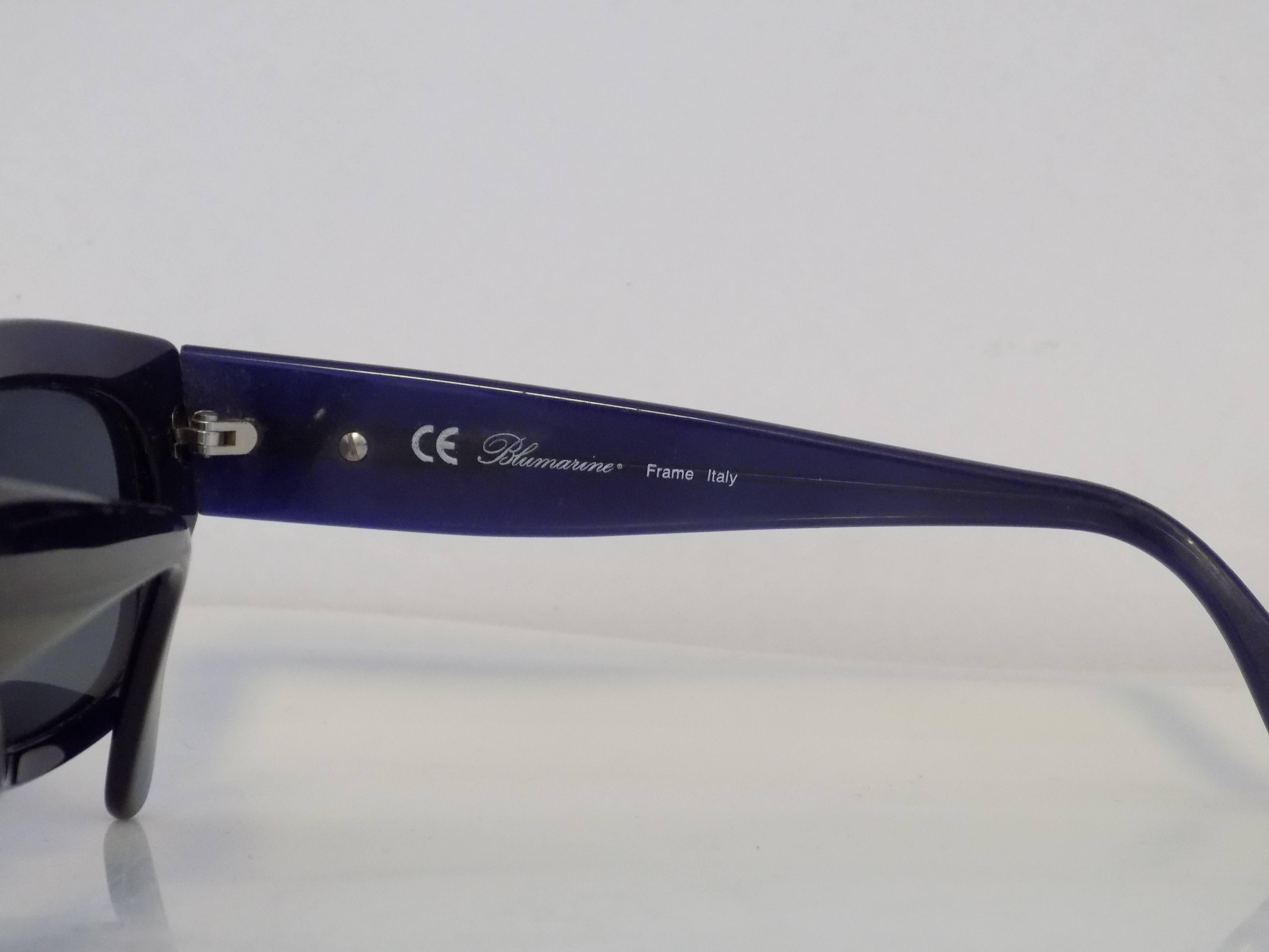 Women's or Men's 1990s Blumarine dark blu sunglasses