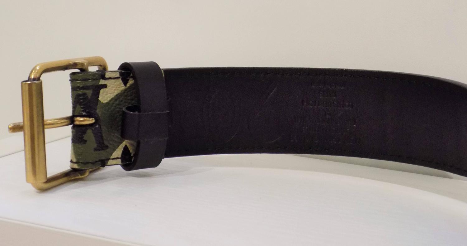 most wanted Louis Vuitton camouflage belt For Sale at 1stdibs