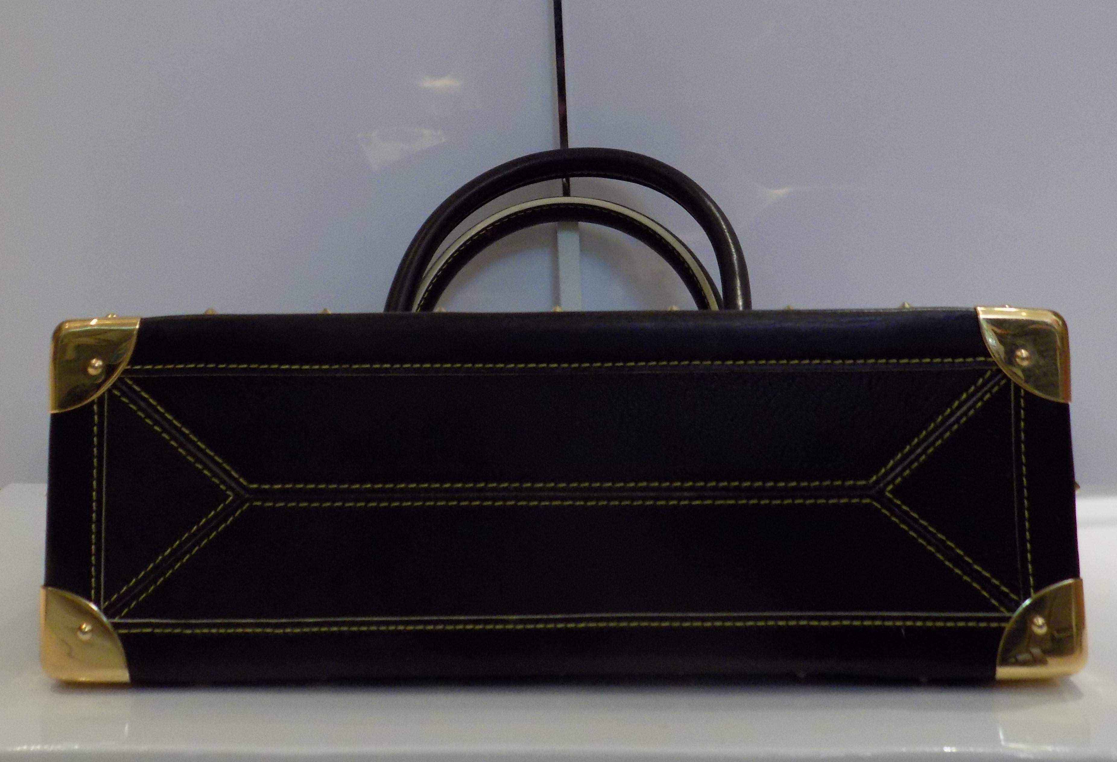2003s Louis Vuitton Suhali Black Leather Le fabeleux bag 1