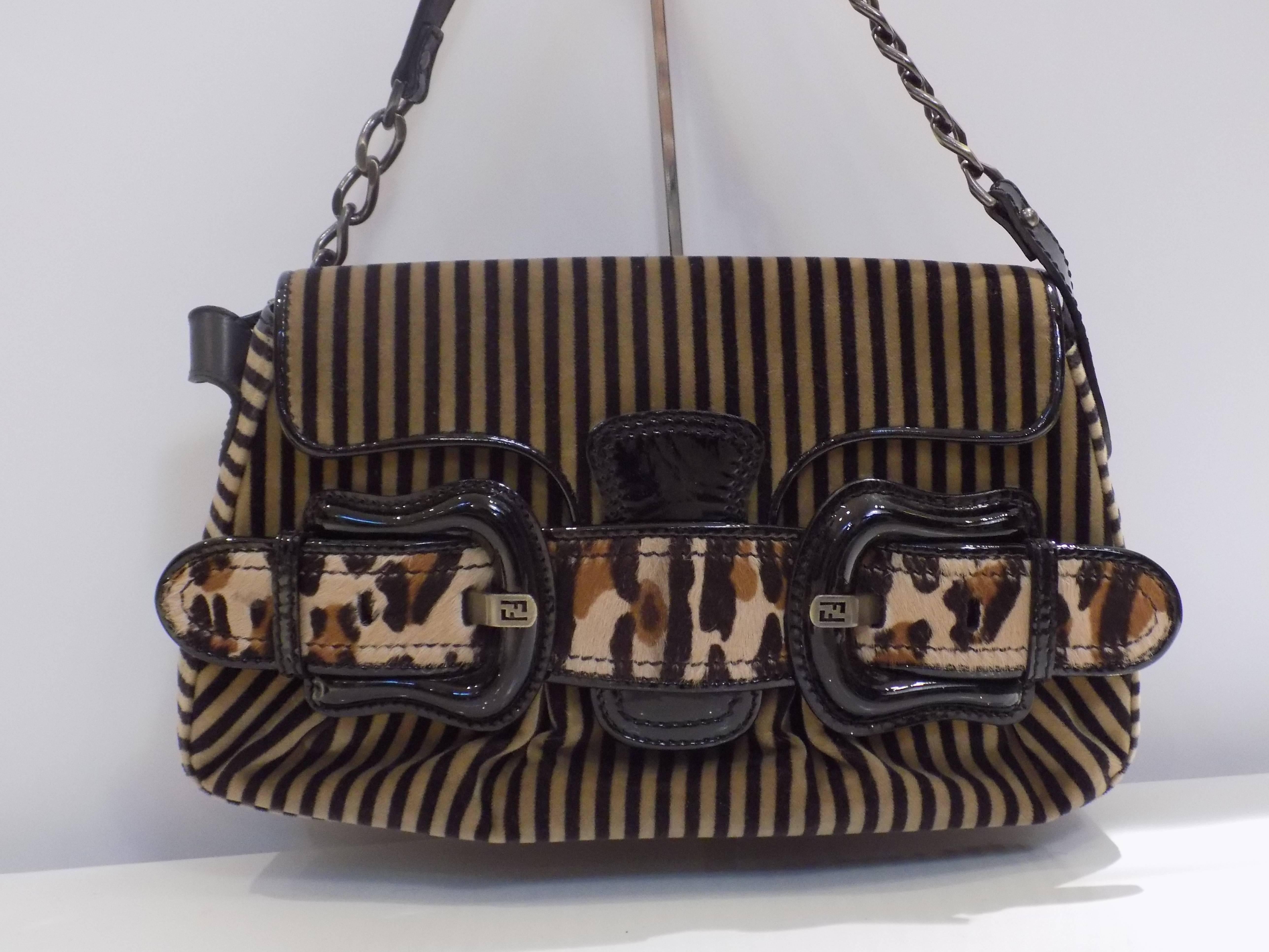 fendi pony hair handbag