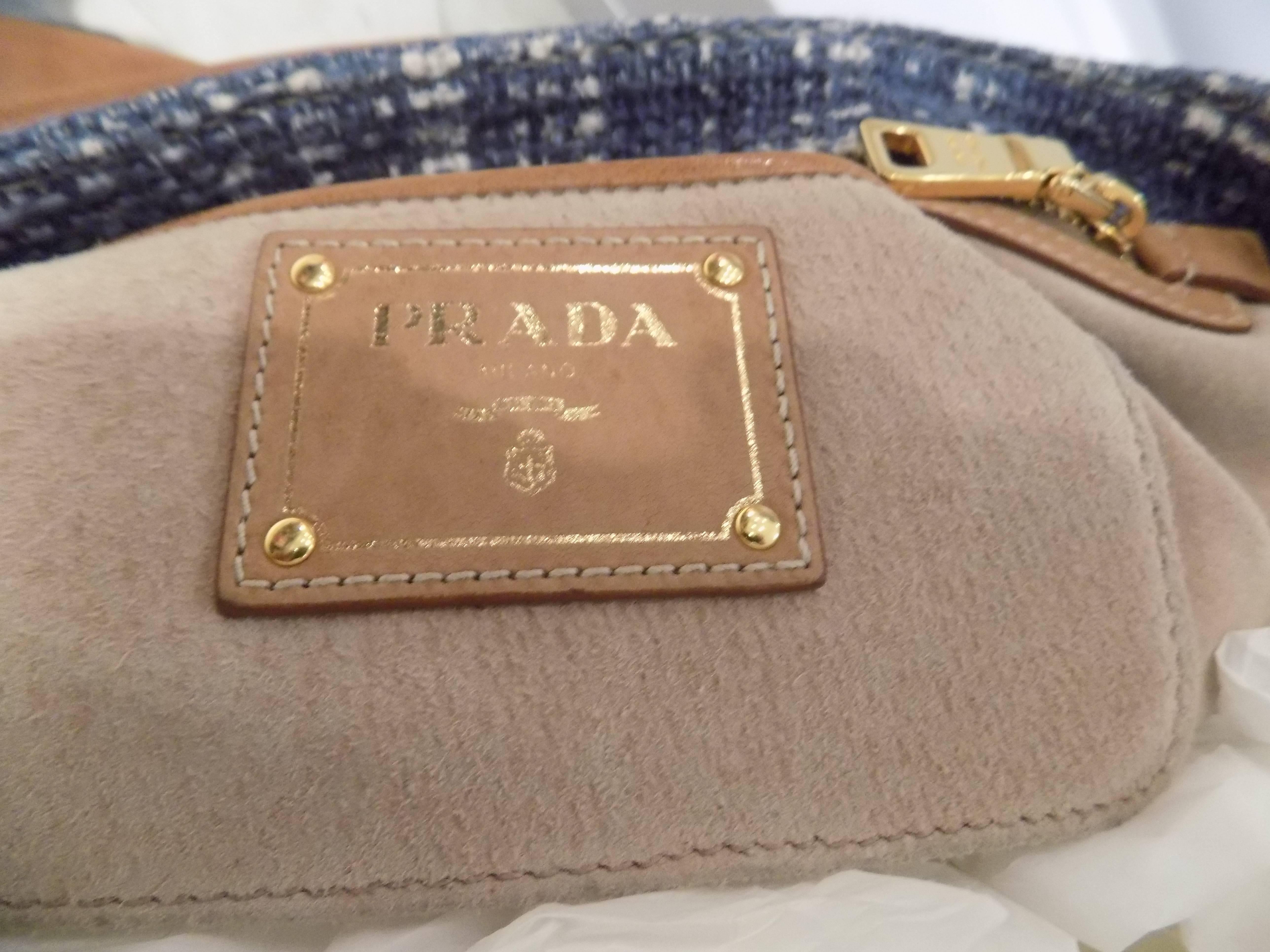 Women's 2010s Prada denim Tweed Bag 