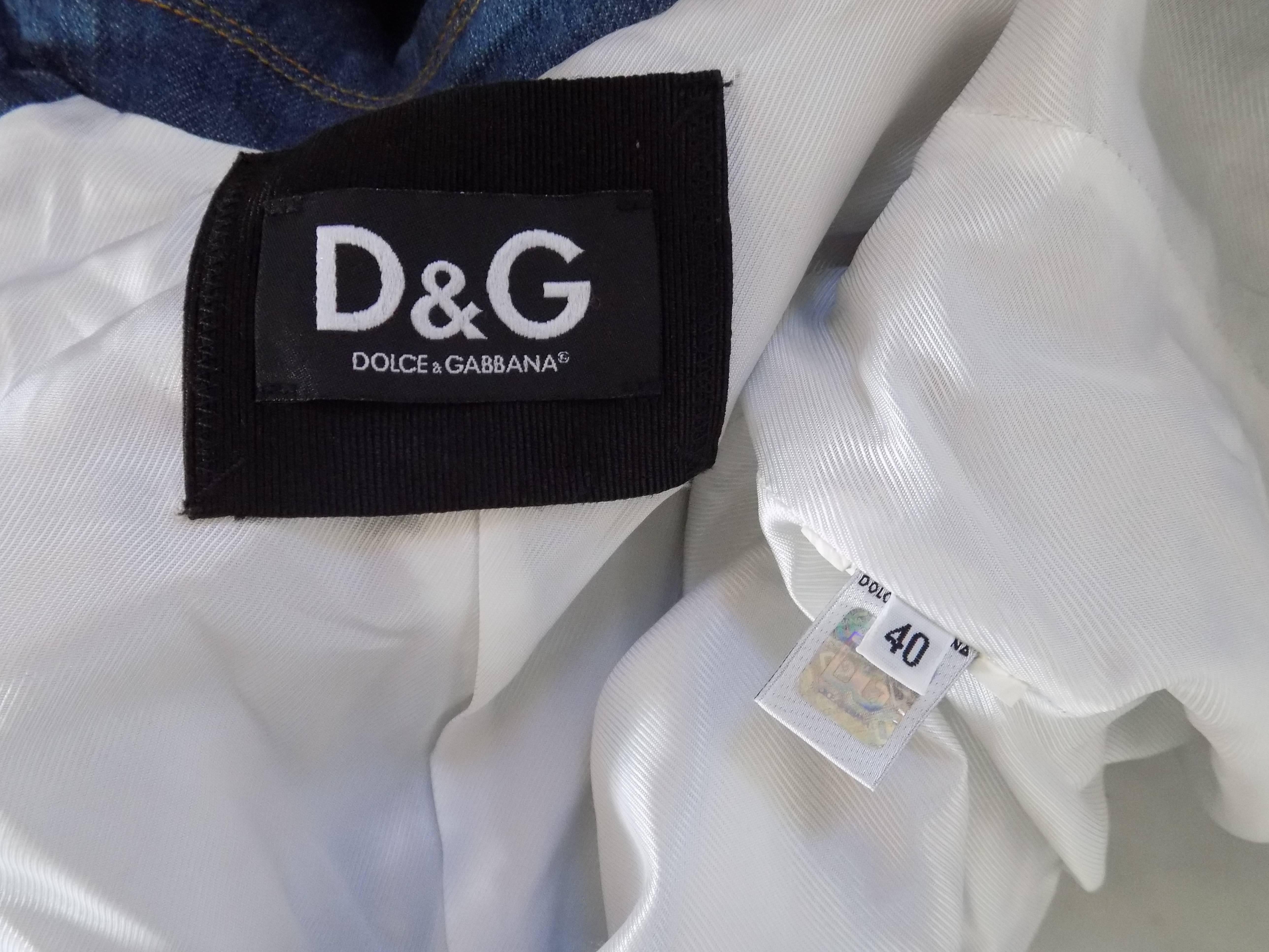 Dolce & Gabbana d&g Denim jacket In New Condition In Capri, IT