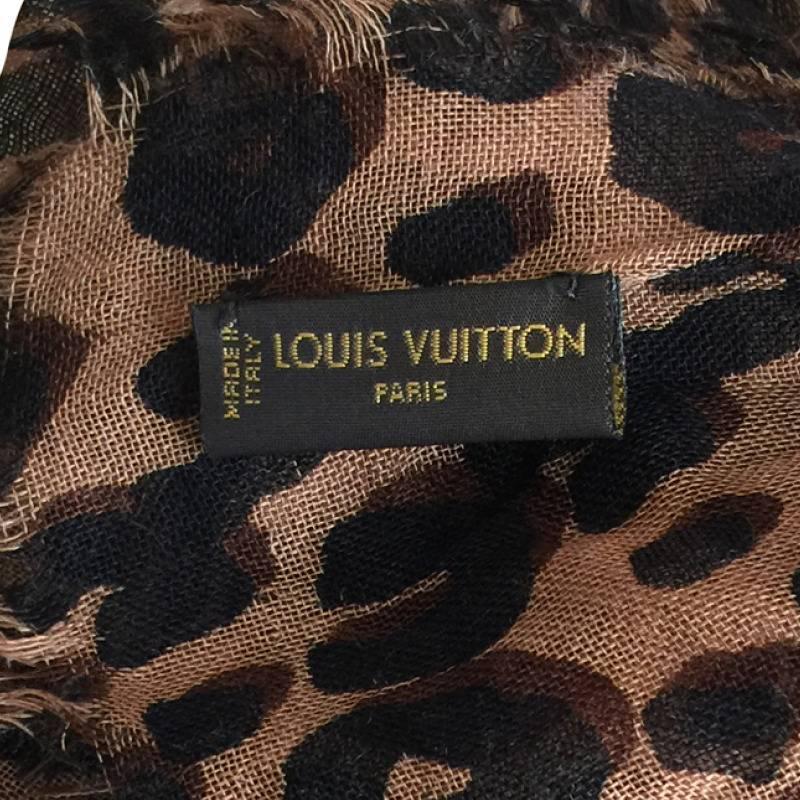 Louis Vuitton Leopard Stola (Schwarz)