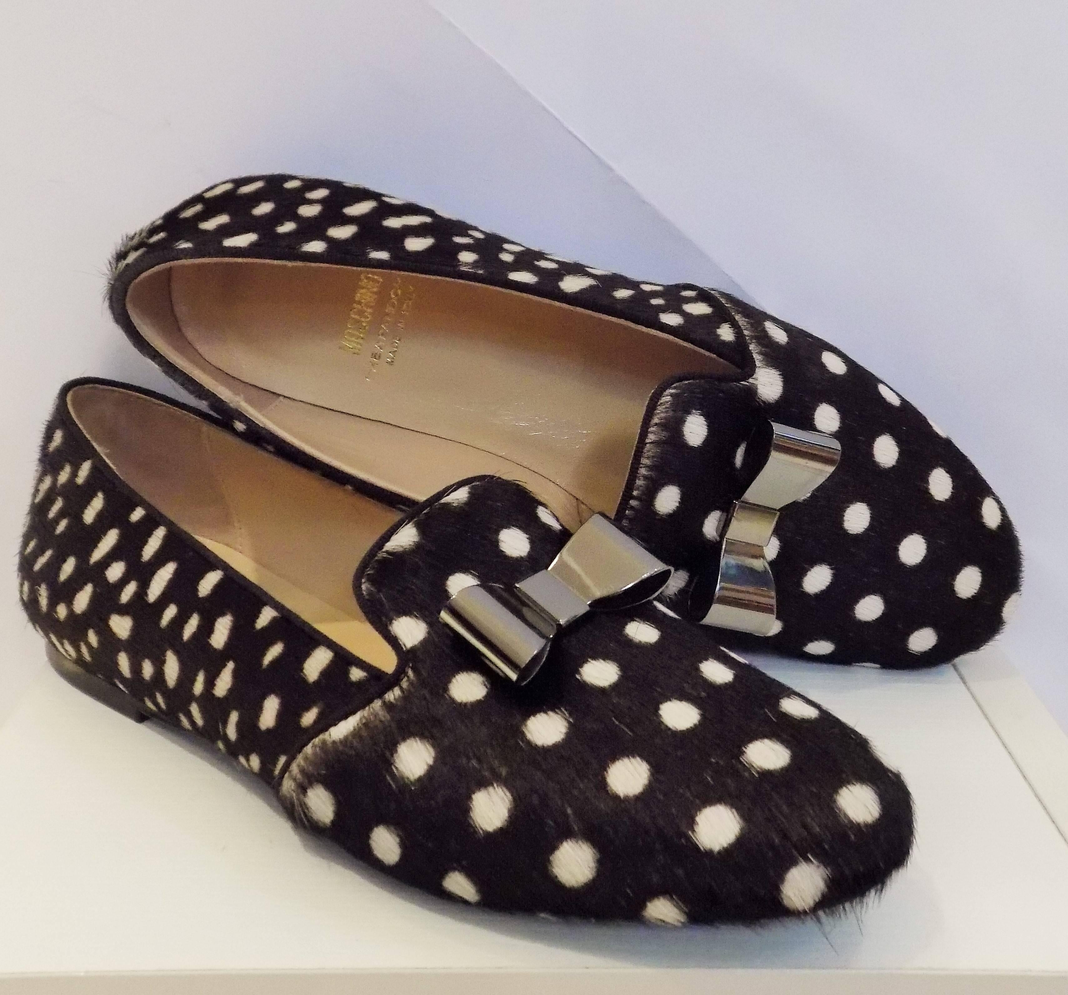 Moschino Pony Hair Loafer In New Condition In Capri, IT