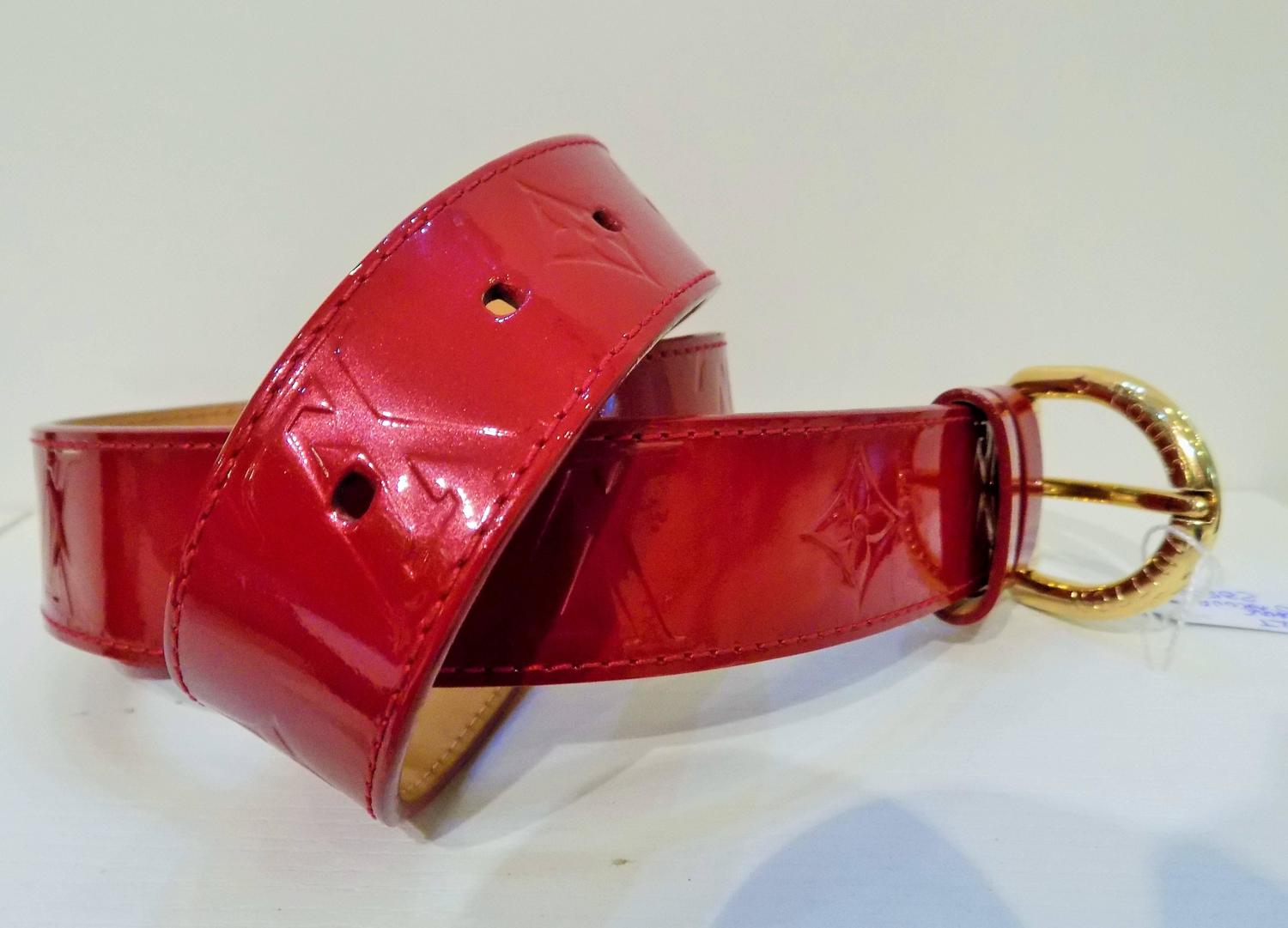Louis Vuitton Red Belt For Sale at 1stdibs