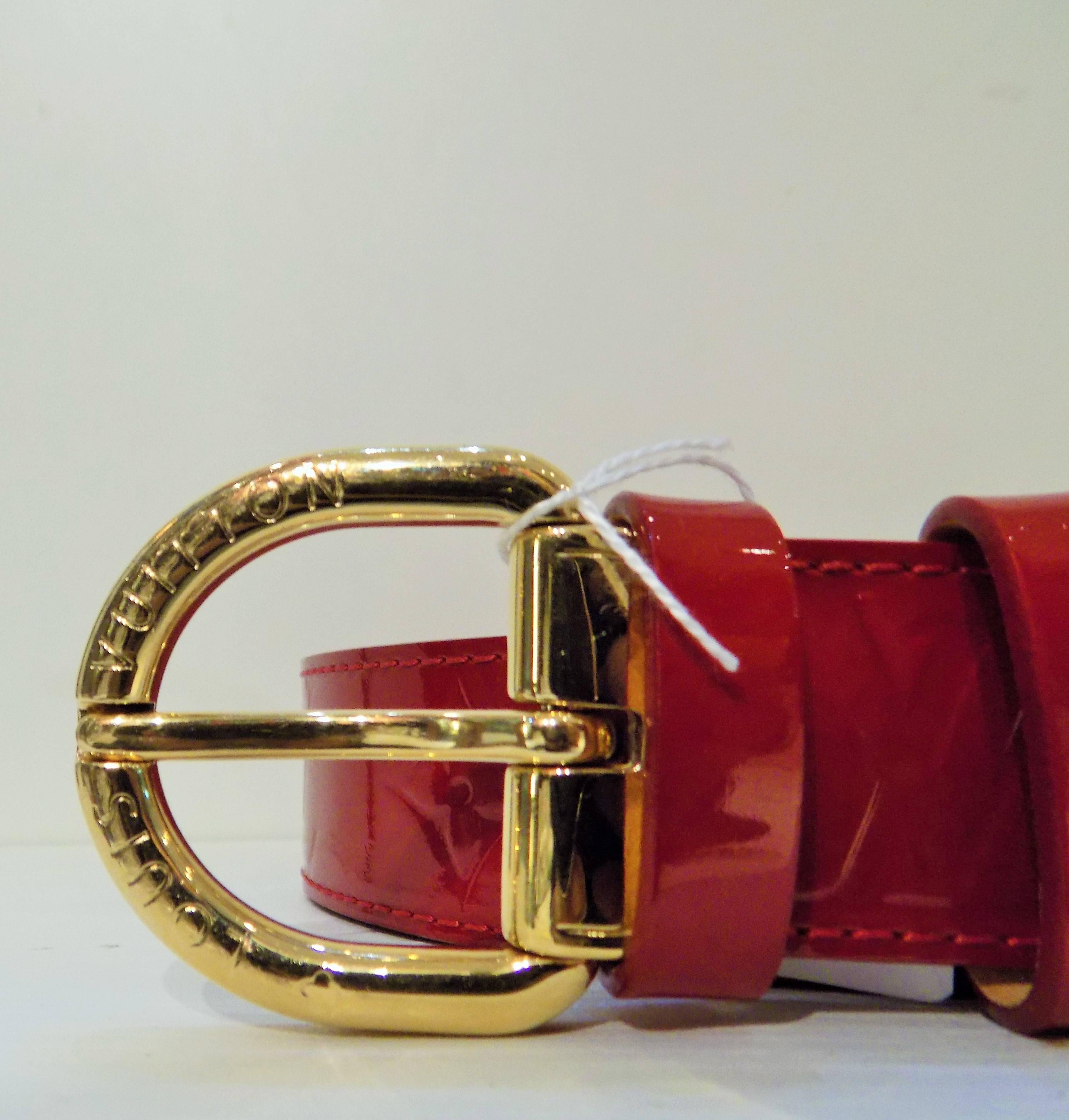 Louis Vuitton Red Belt In New Condition In Capri, IT