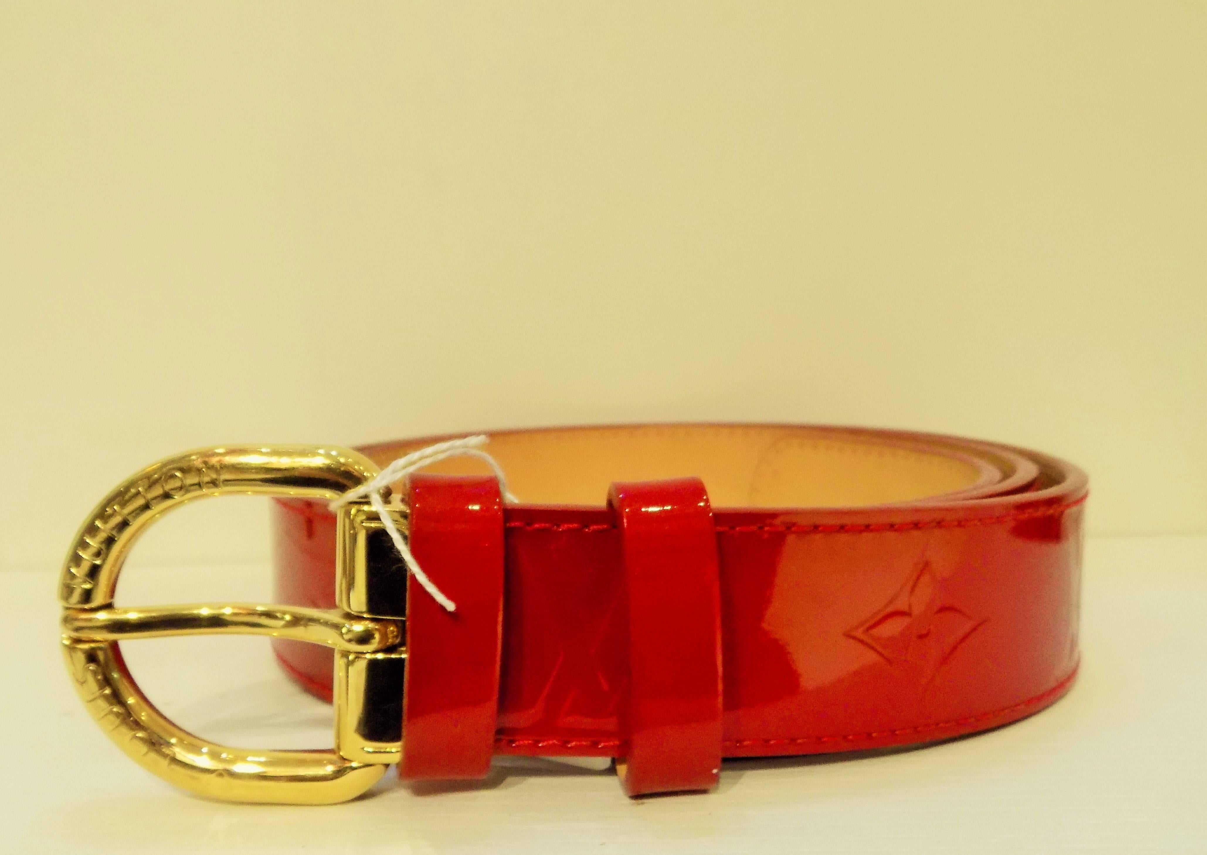 Women's or Men's Louis Vuitton Red Belt