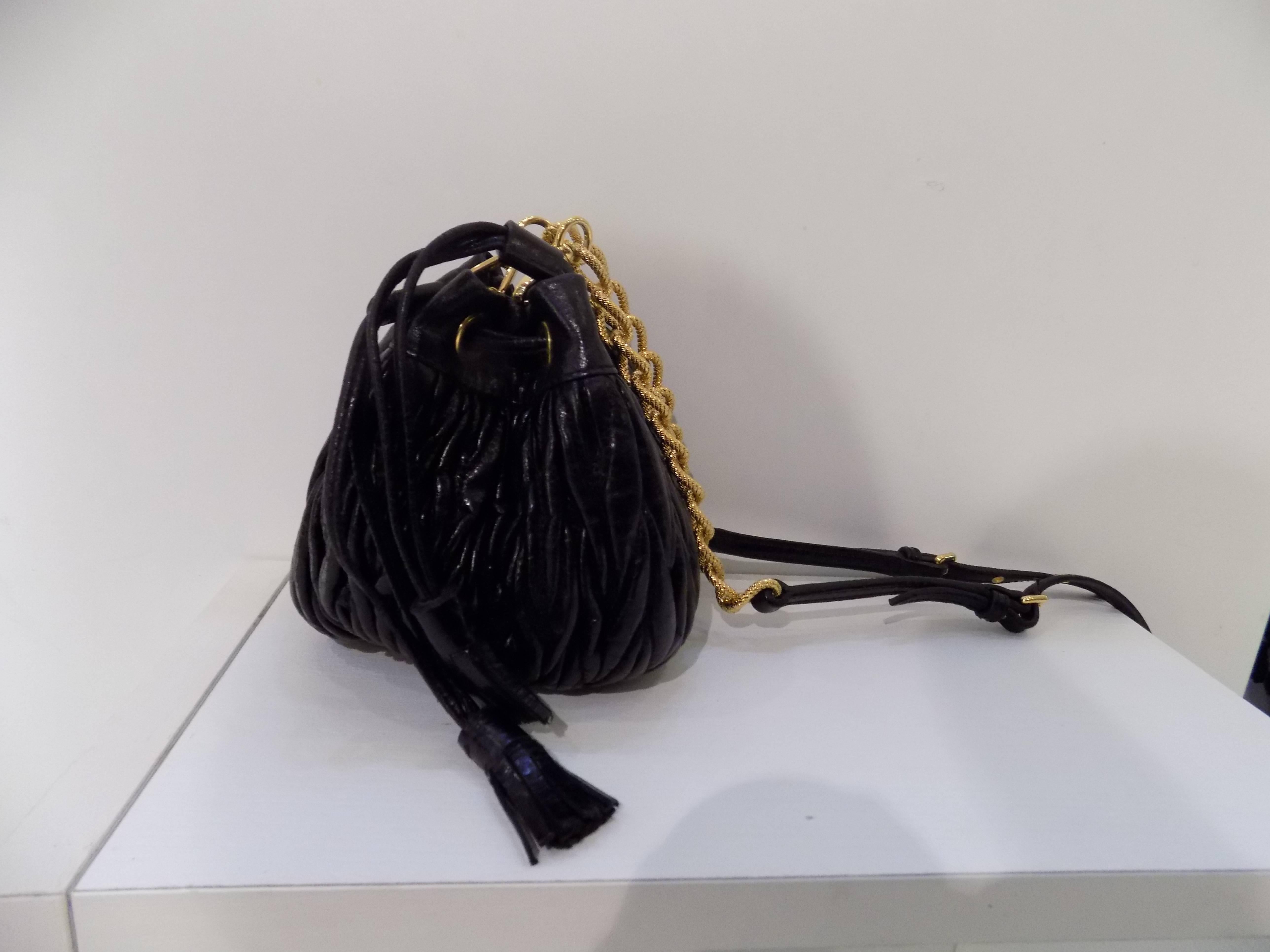 Women's Miu Miu Black Small Bucket Bag