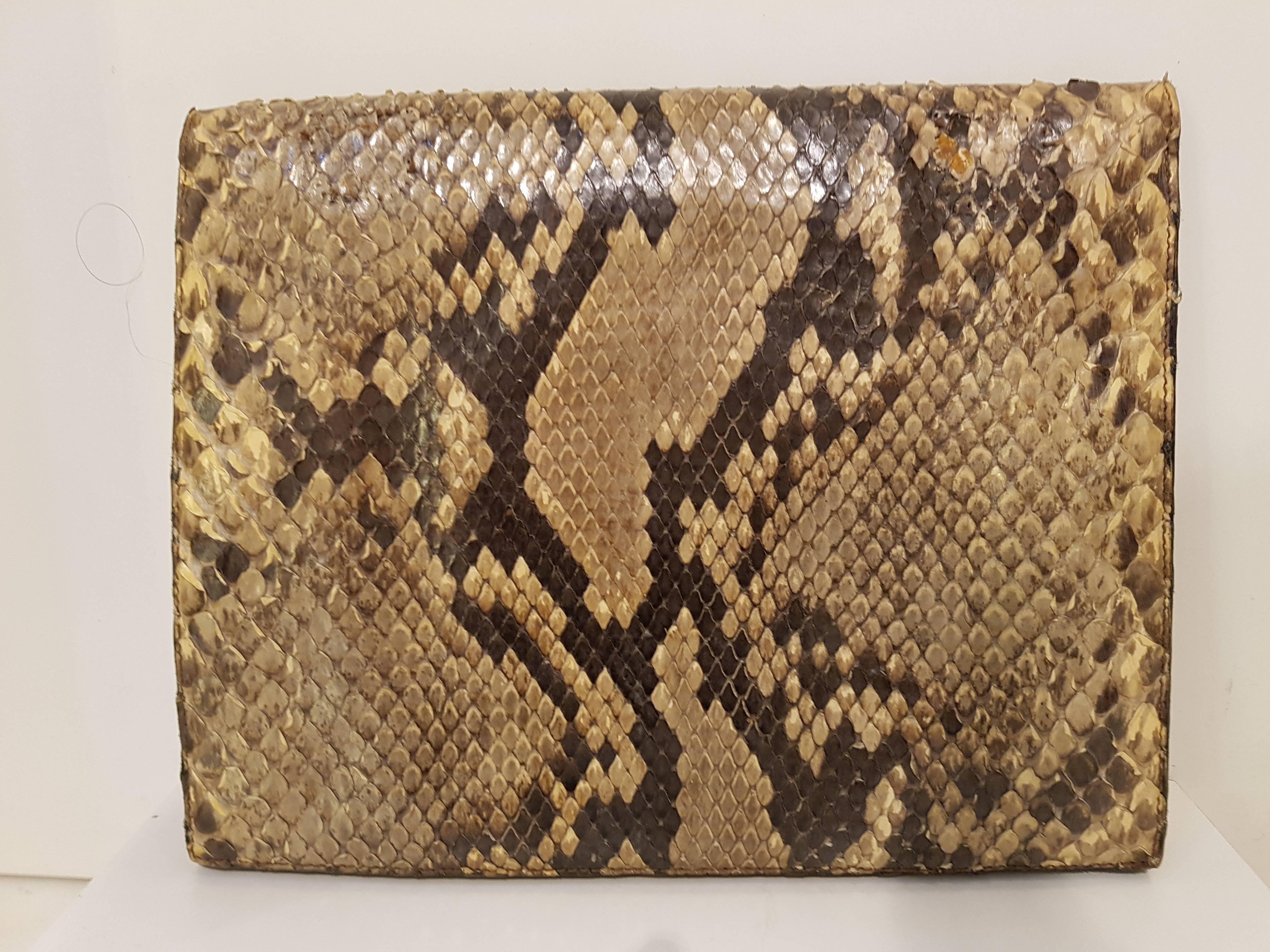1980s Fendi python skin bag pochette
Amazing and rare bag
