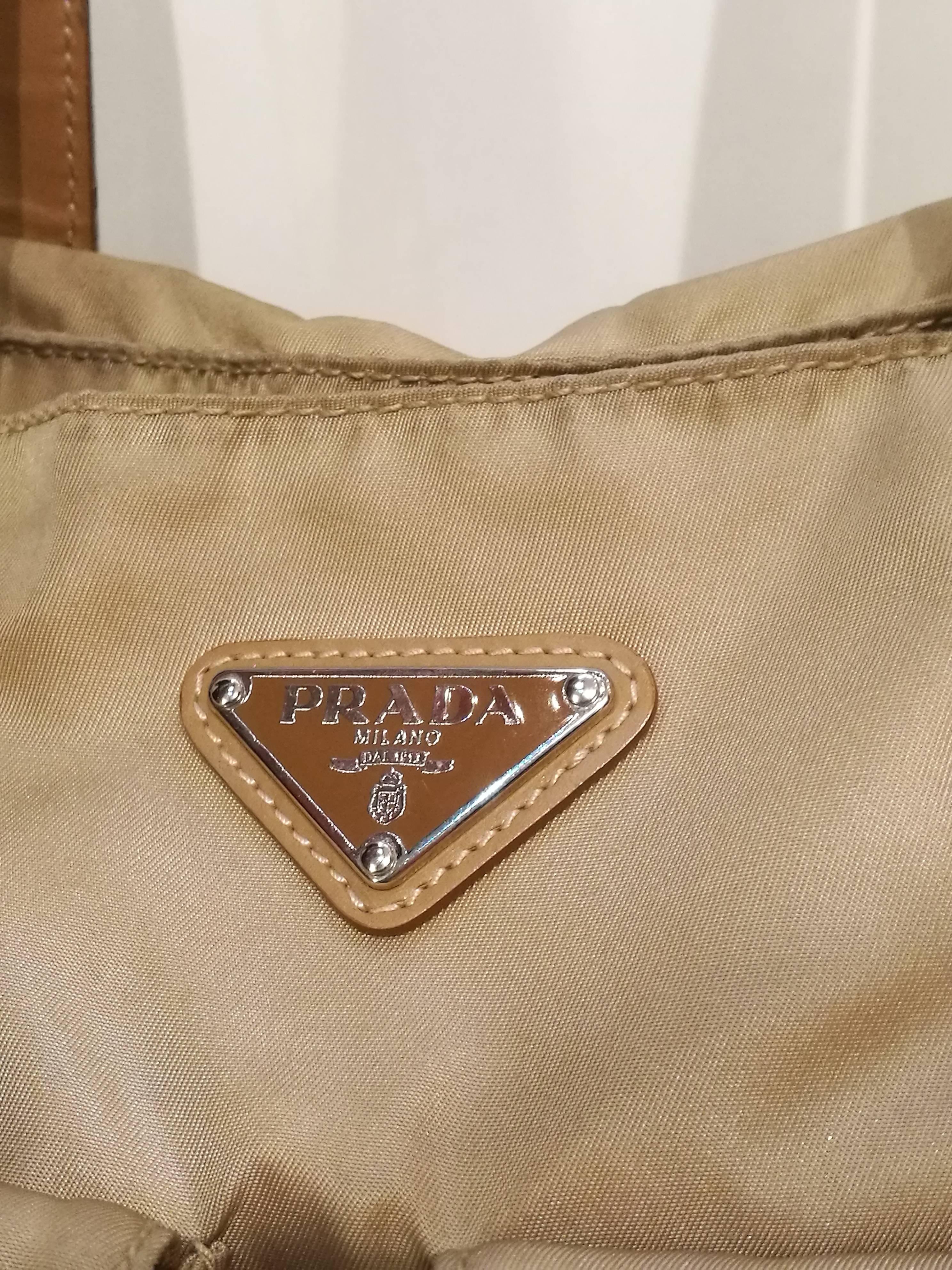 1990s Prada beije Textile bag In Excellent Condition In Capri, IT