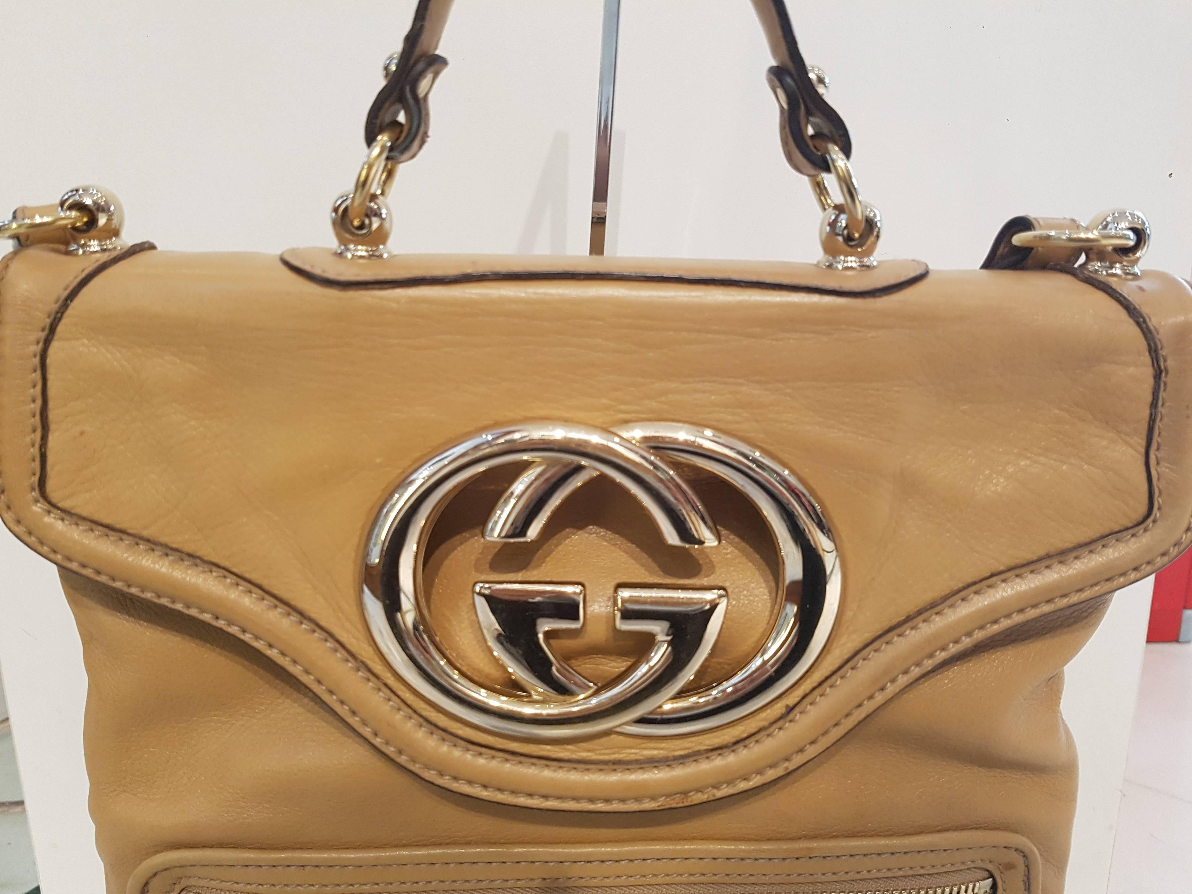 Gucci Beije Britt messanger leather bag In New Condition In Capri, IT
