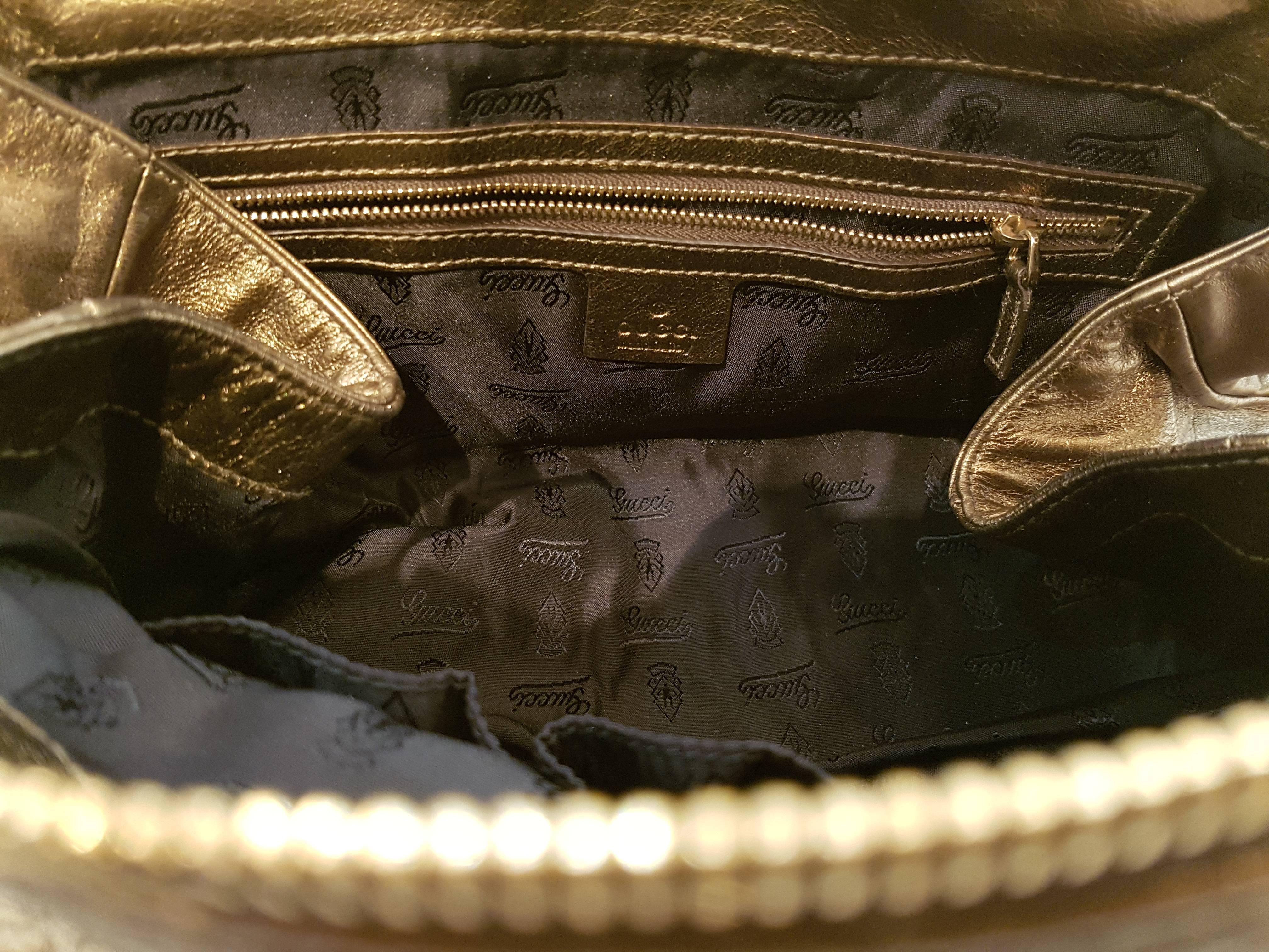 Gucci Bronze Shoulder Bag In New Condition In Capri, IT