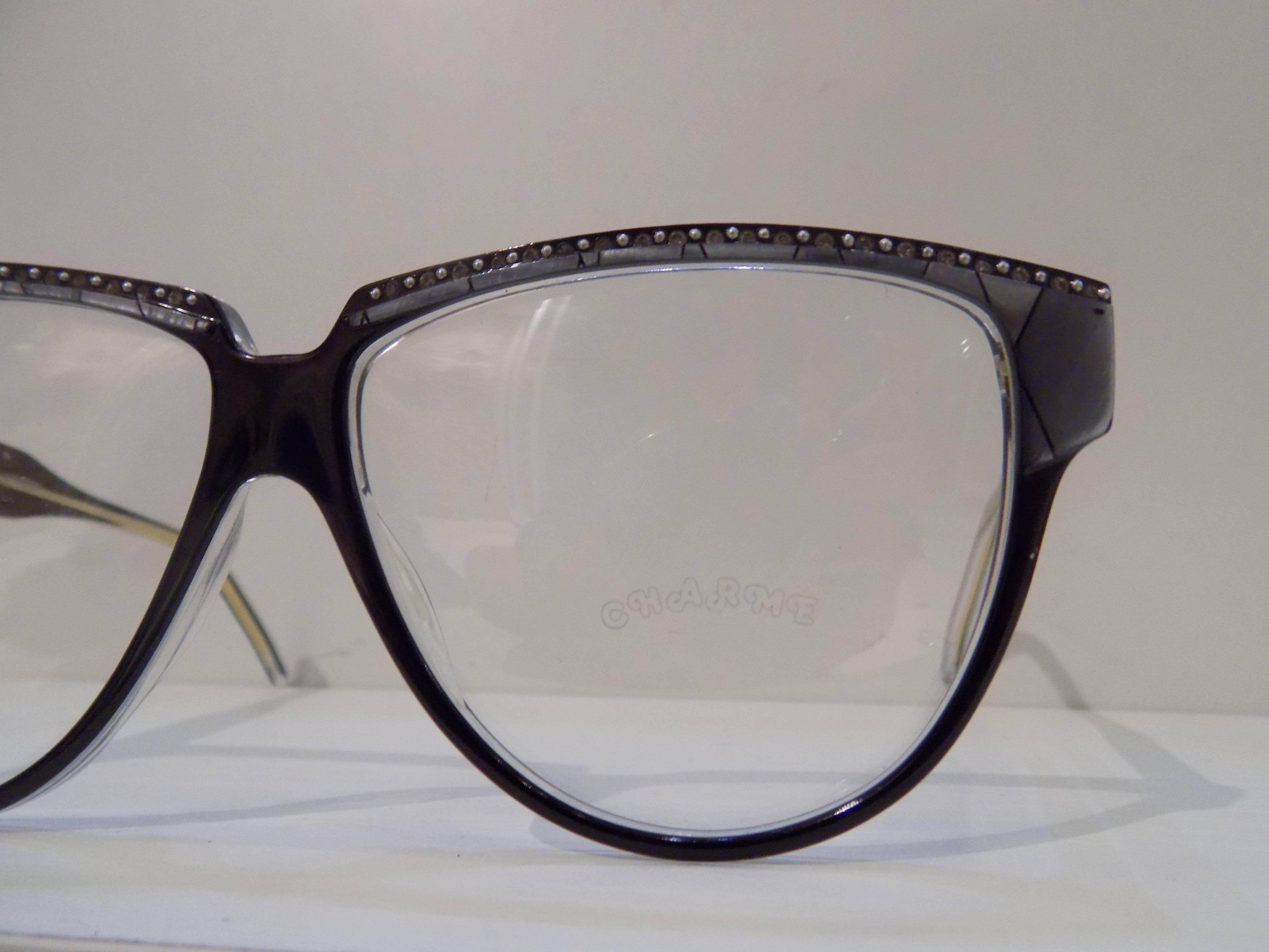 Gray 1980s Charme frame- glasses For Sale