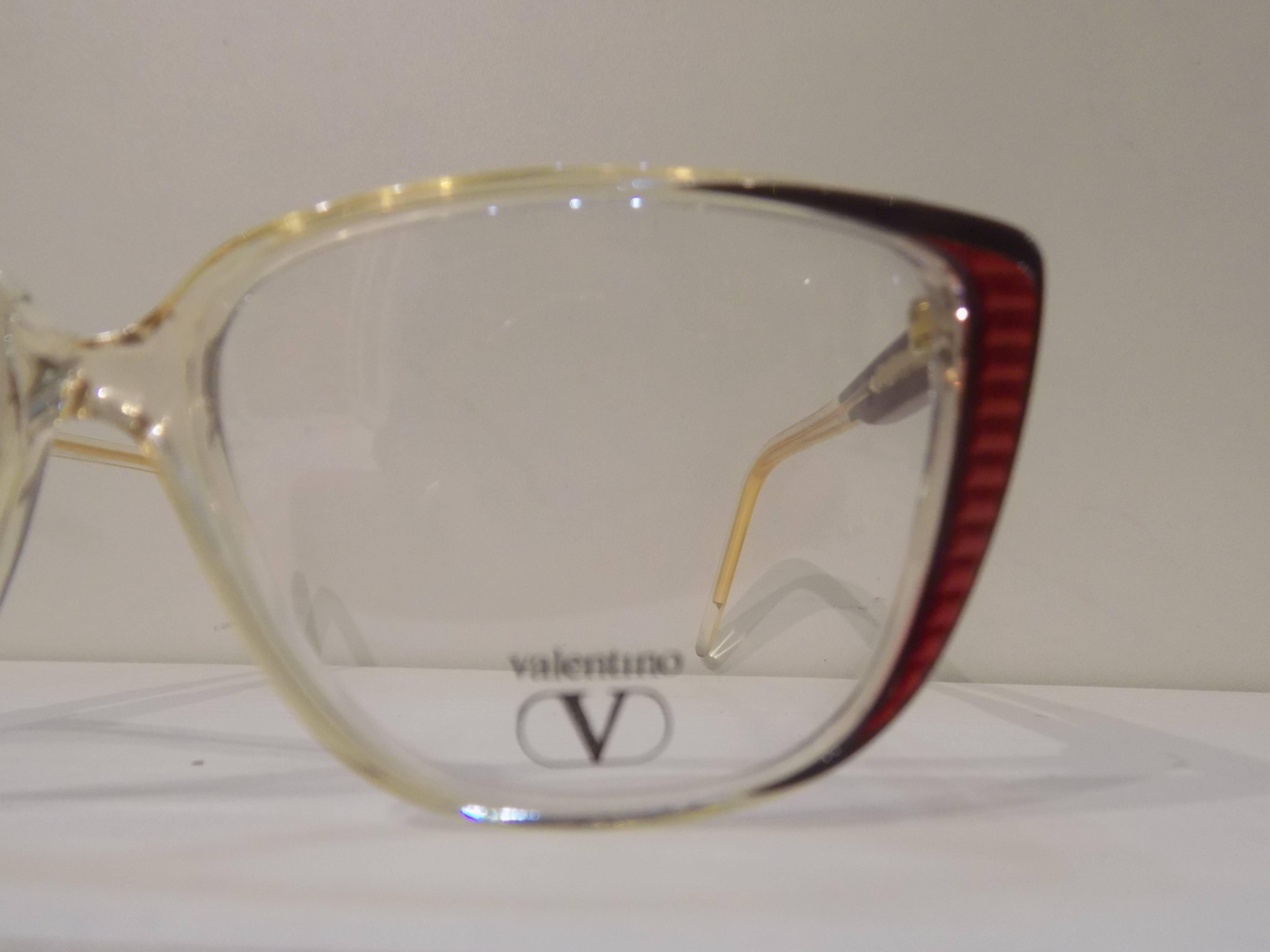 Marrone Montatura Valentino anni '80 - Occhiali in vendita