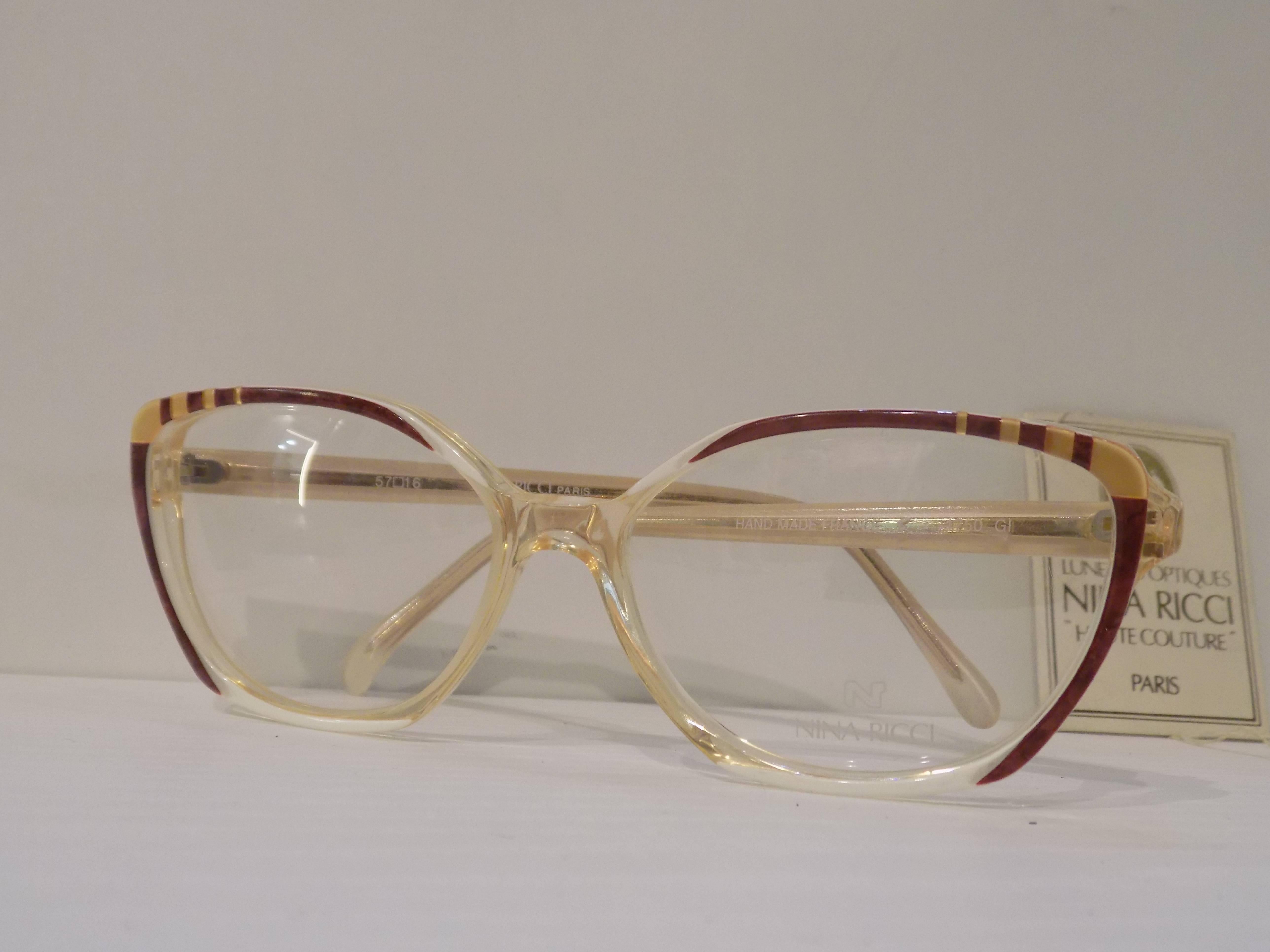 Brown 1980s Nina Ricci glasses - frame 