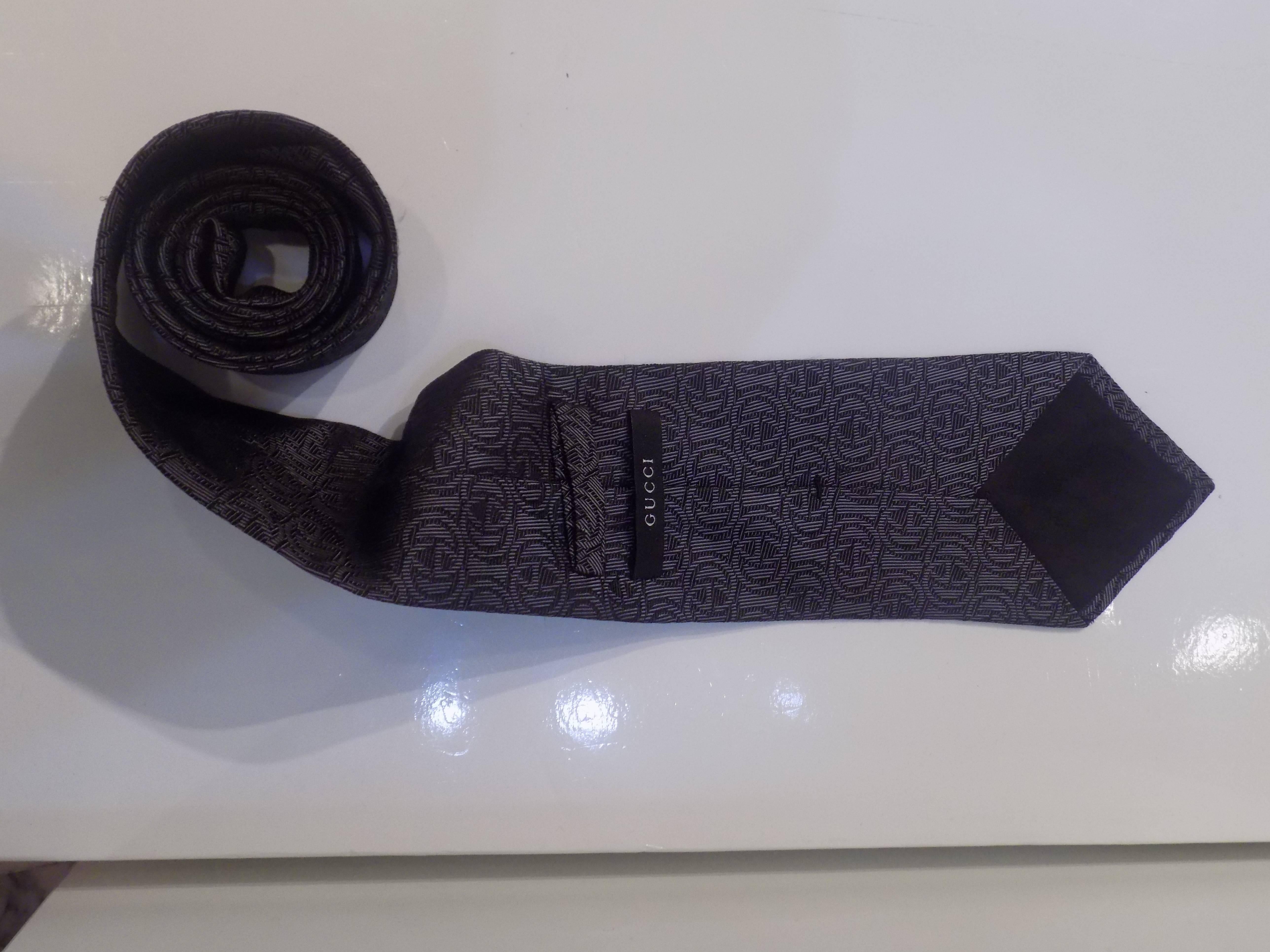 Black Gucci Vintage Tie