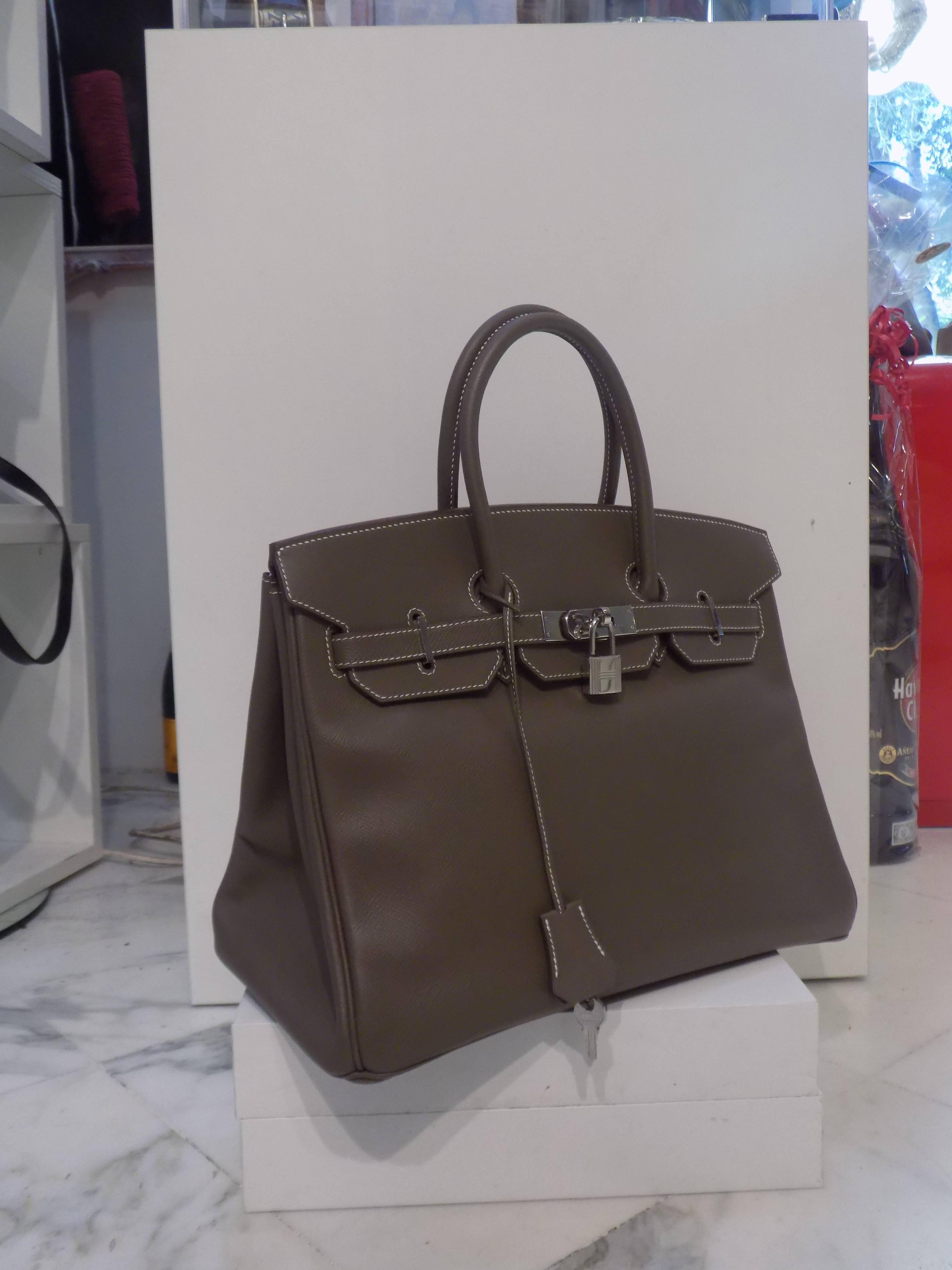 Black Hermes Brand new customized birkin etoupe togo 35