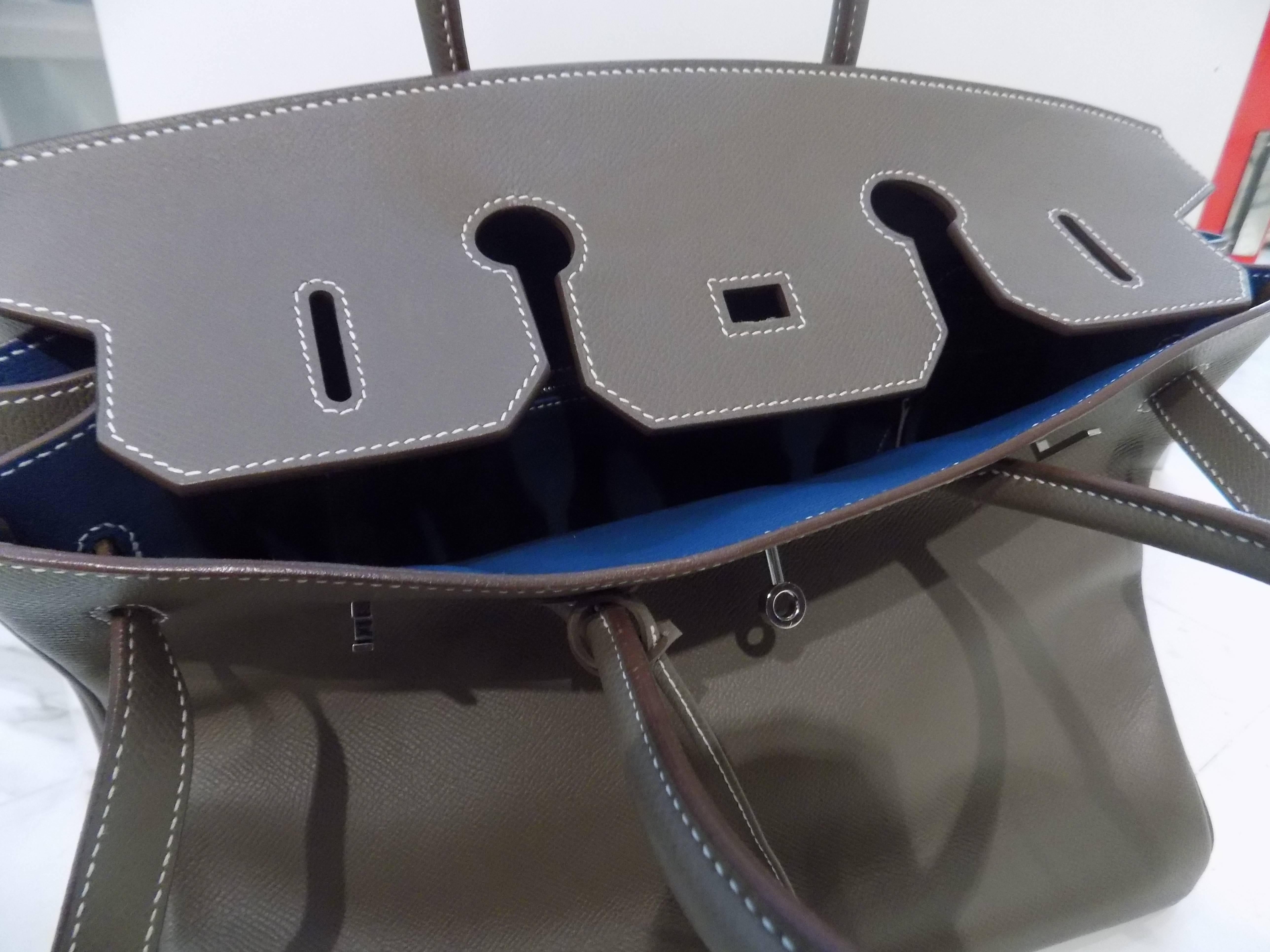 Hermes Brand new customized birkin etoupe togo 35 4