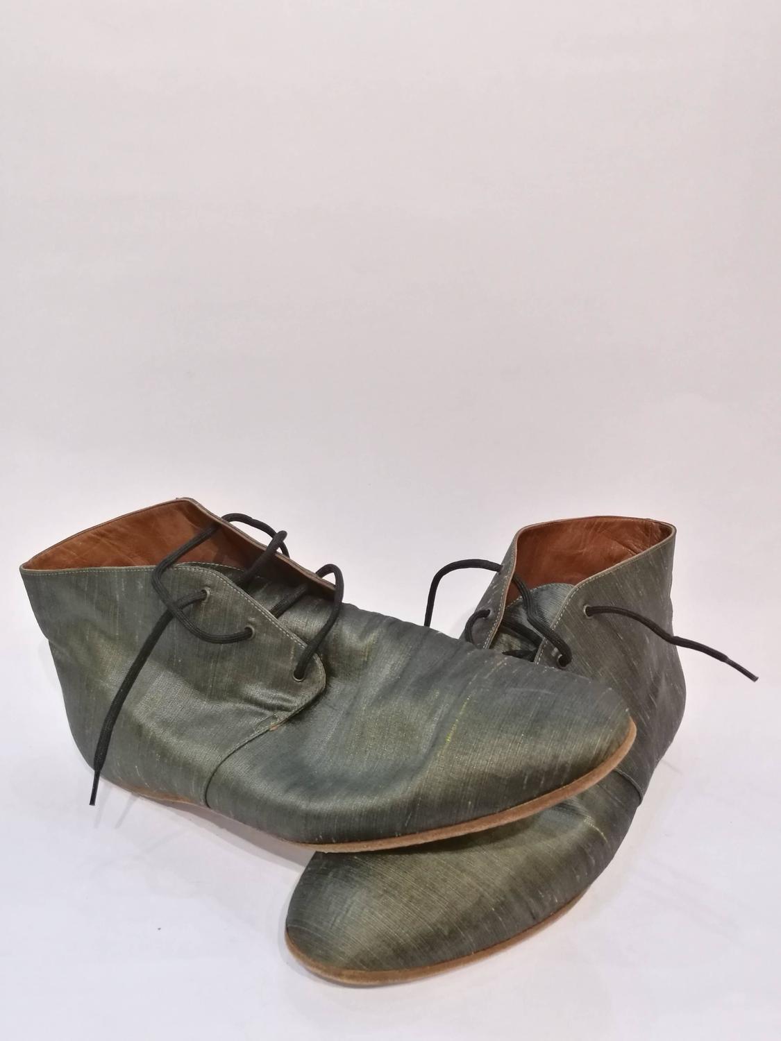 1980s Romeo Gigli by Casadei Green Shoes at 1stdibs