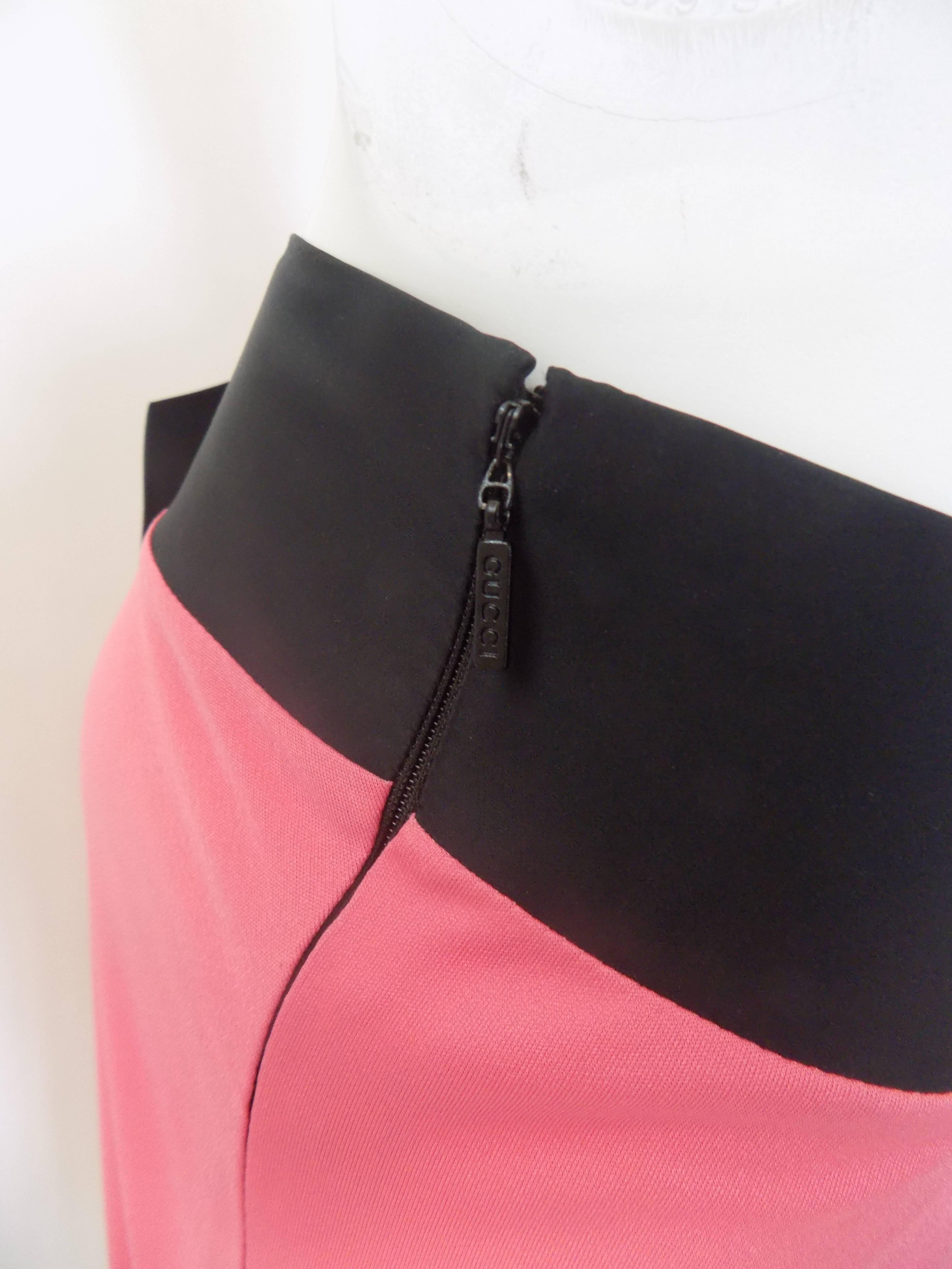 Gucci Pink Black Top In Excellent Condition For Sale In Capri, IT