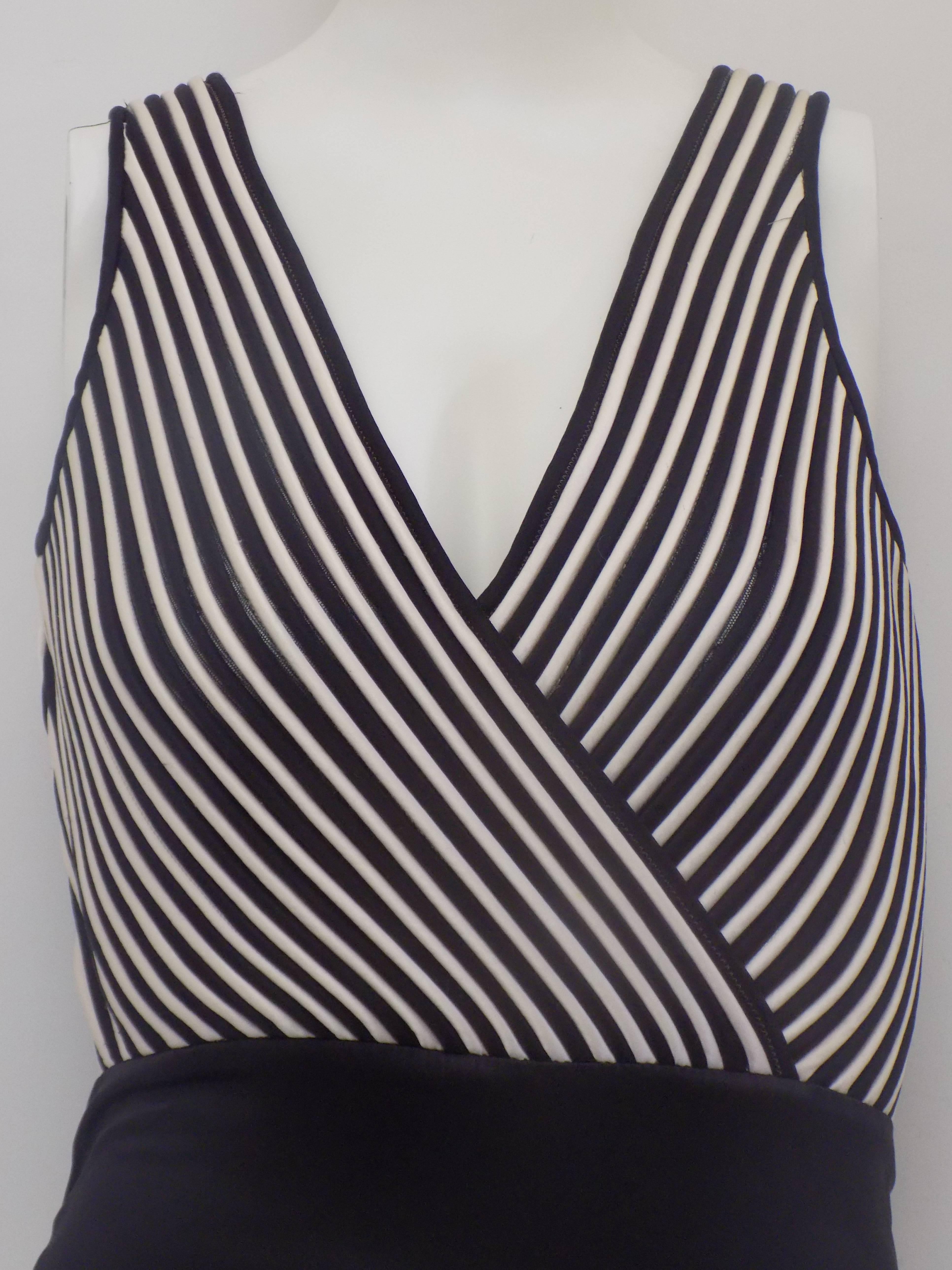 Valentino Night Black and White body top
totally made in italy in size 8 
100% silk